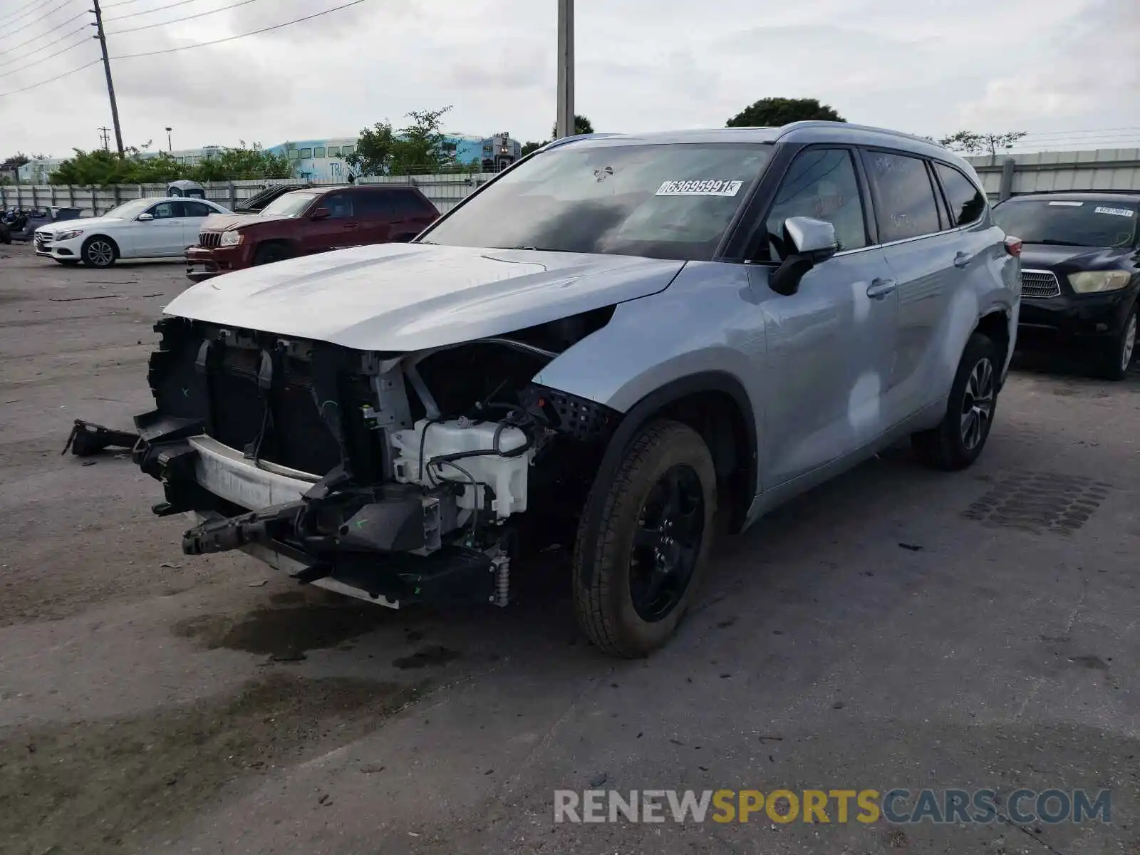 2 Photograph of a damaged car 5TDGZRAH0LS505759 TOYOTA HIGHLANDER 2020