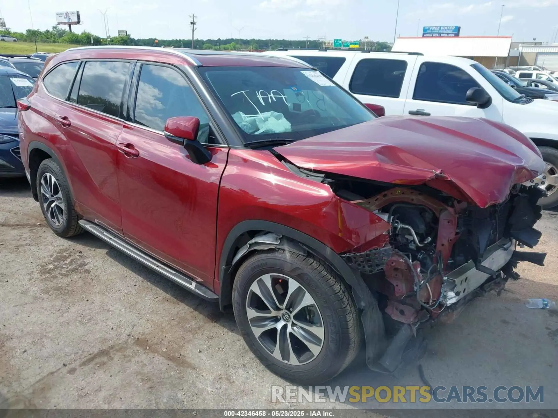 1 Photograph of a damaged car 5TDGZRAH0LS510993 TOYOTA HIGHLANDER 2020