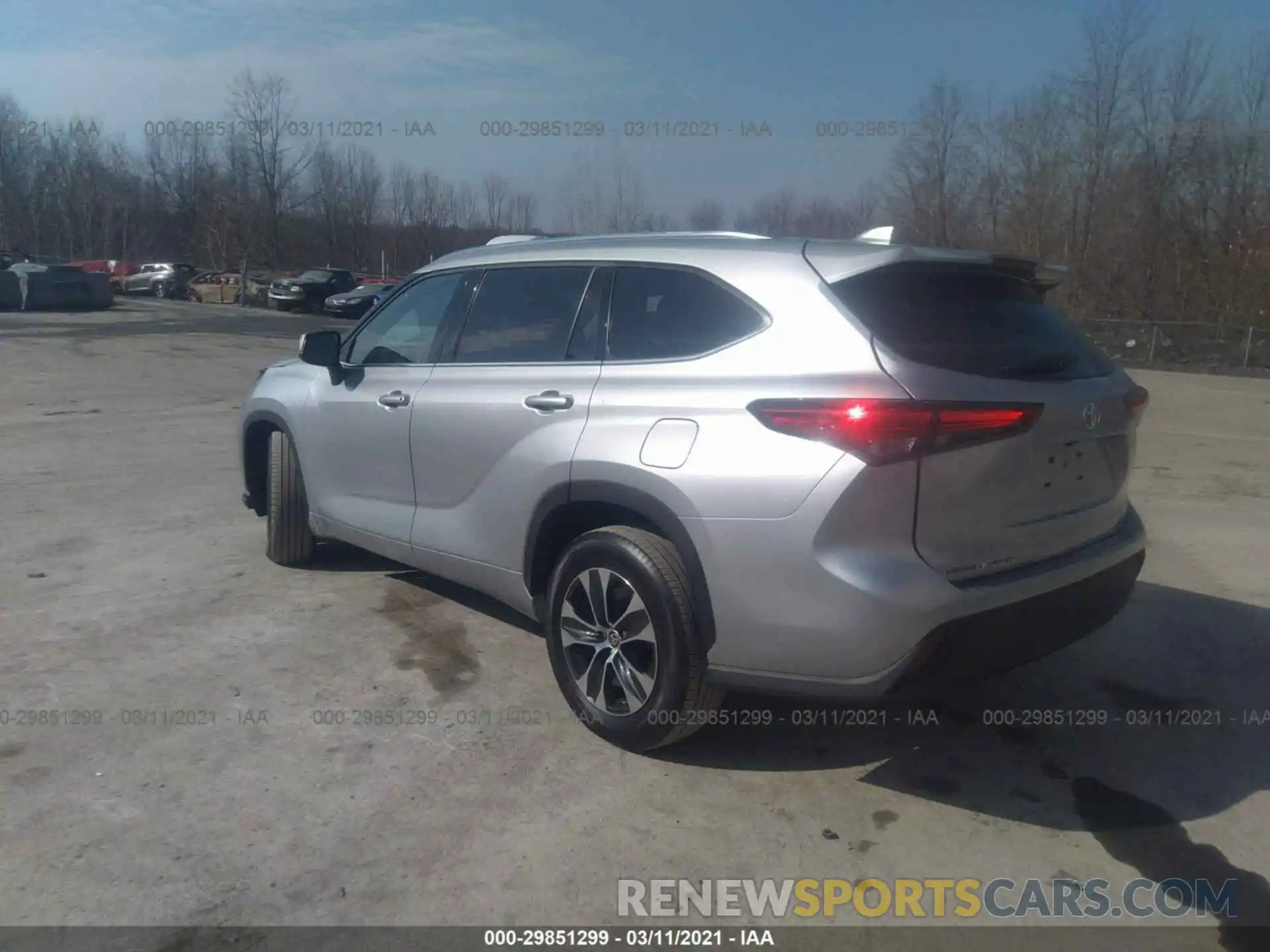 3 Photograph of a damaged car 5TDGZRAH1LS000510 TOYOTA HIGHLANDER 2020