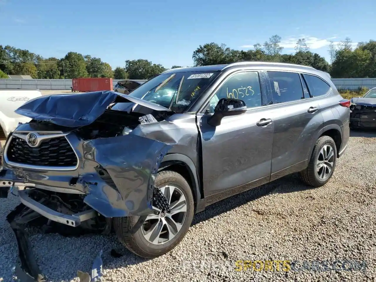 2 Photograph of a damaged car 5TDGZRAH1LS014858 TOYOTA HIGHLANDER 2020