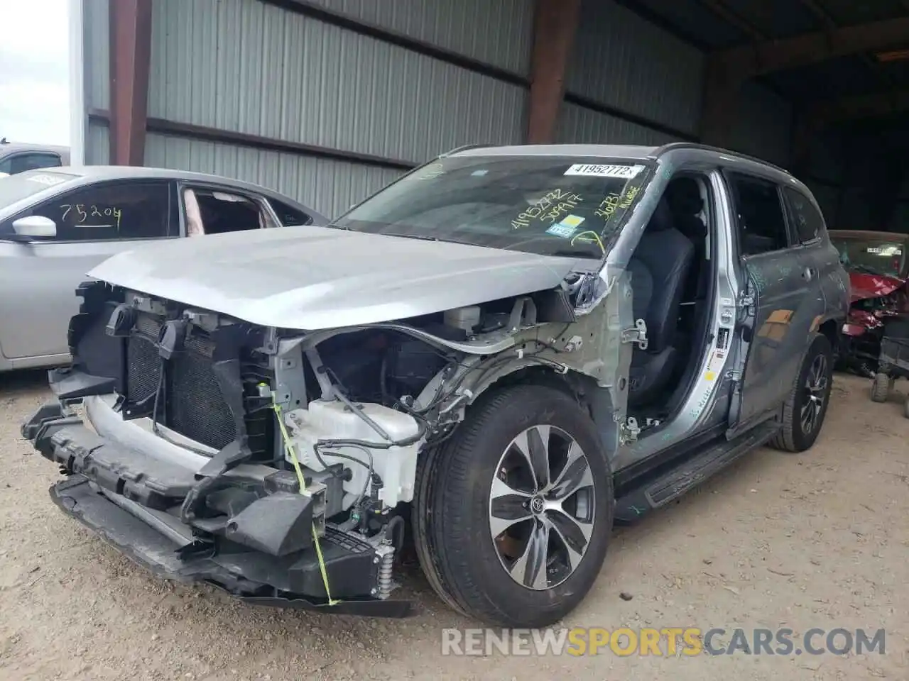 2 Photograph of a damaged car 5TDGZRAH1LS509917 TOYOTA HIGHLANDER 2020