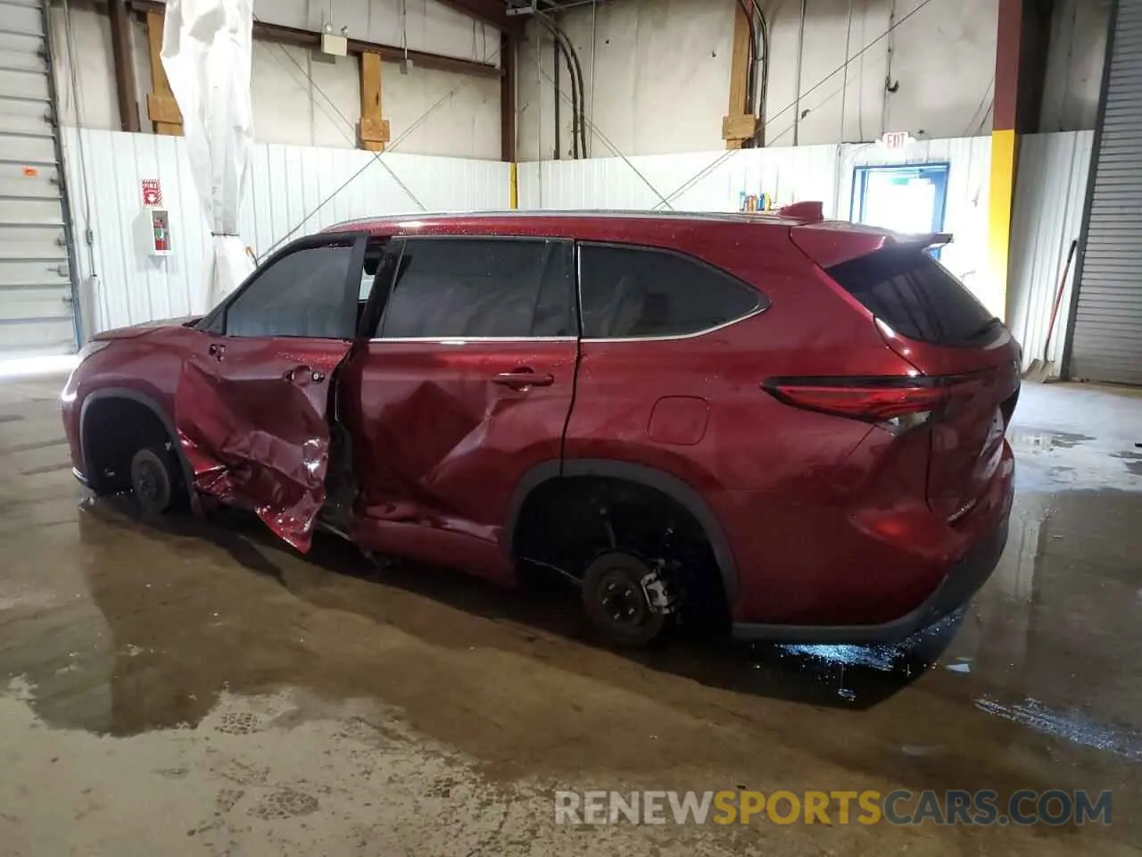 2 Photograph of a damaged car 5TDGZRAH1LS510839 TOYOTA HIGHLANDER 2020