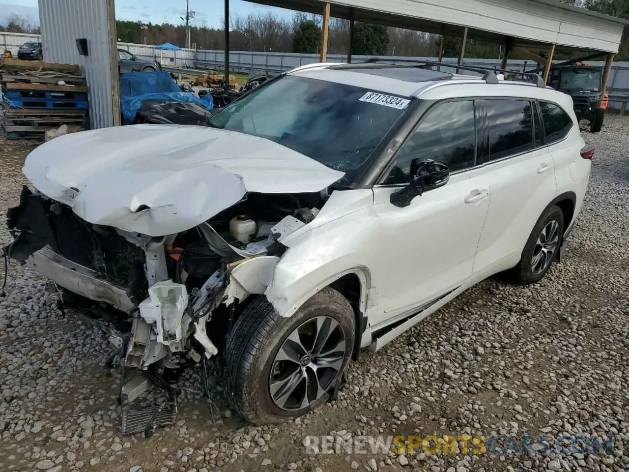 1 Photograph of a damaged car 5TDGZRAH2LS502880 TOYOTA HIGHLANDER 2020
