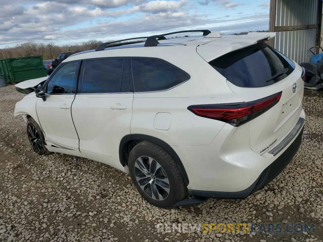 2 Photograph of a damaged car 5TDGZRAH2LS502880 TOYOTA HIGHLANDER 2020