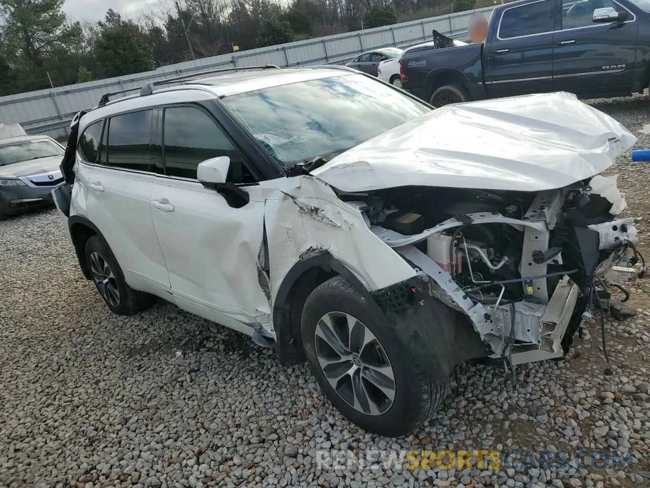 4 Photograph of a damaged car 5TDGZRAH2LS502880 TOYOTA HIGHLANDER 2020