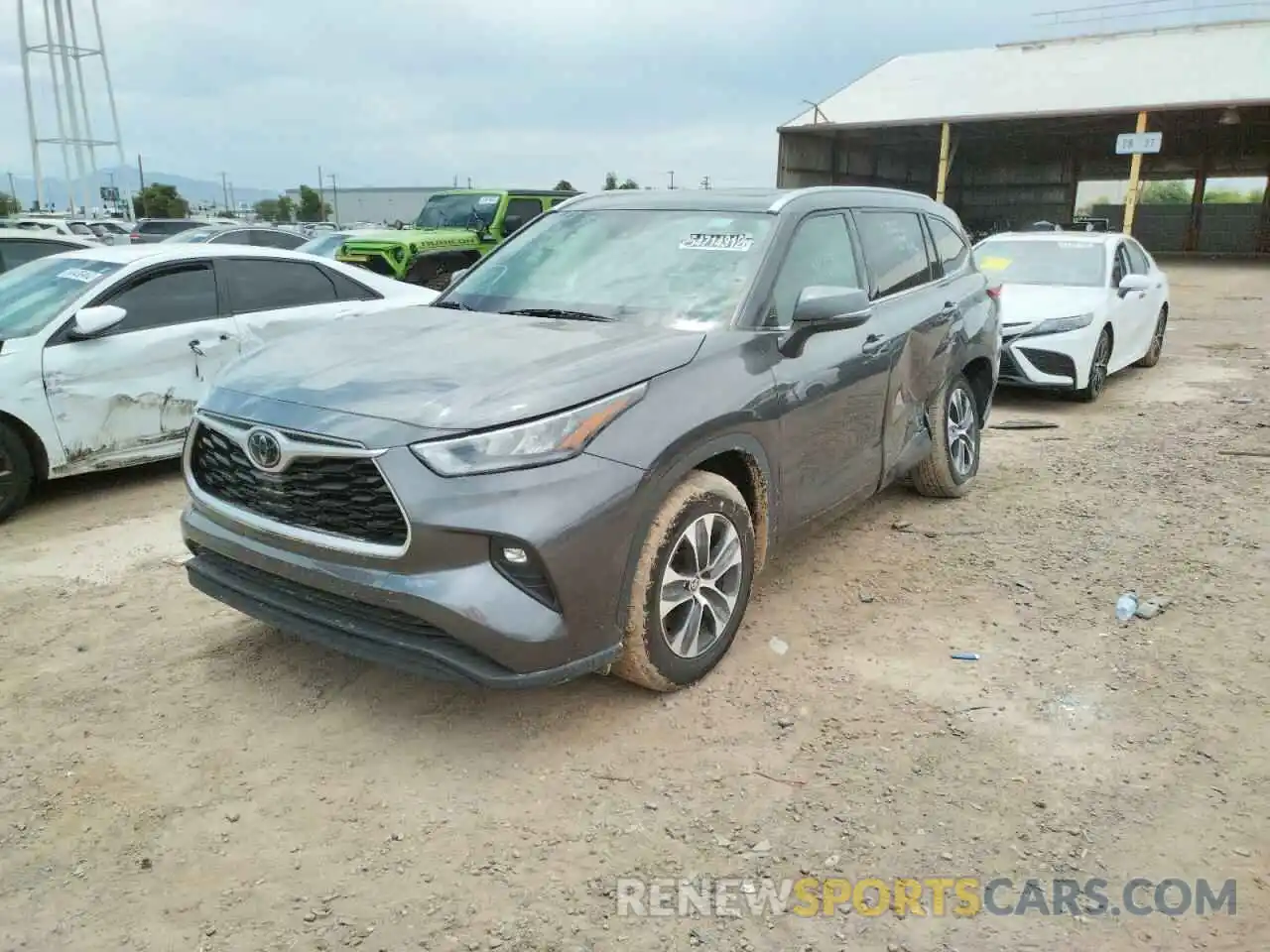 2 Photograph of a damaged car 5TDGZRAH2LS505617 TOYOTA HIGHLANDER 2020