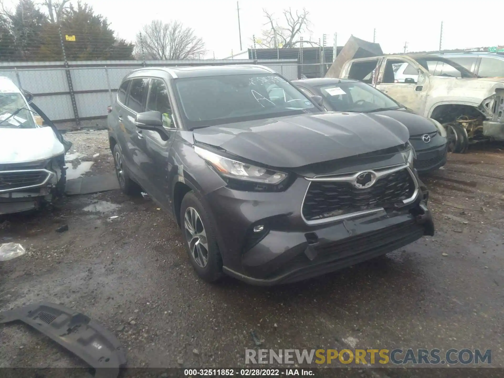 1 Photograph of a damaged car 5TDGZRAH2LS505892 TOYOTA HIGHLANDER 2020