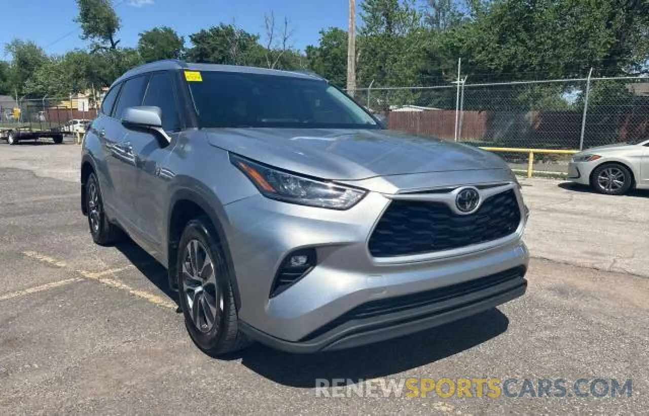 1 Photograph of a damaged car 5TDGZRAH2LS509392 TOYOTA HIGHLANDER 2020