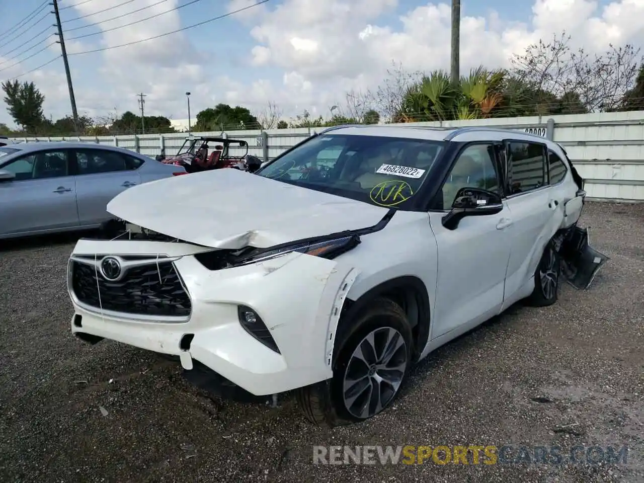 2 Photograph of a damaged car 5TDGZRAH2LS511045 TOYOTA HIGHLANDER 2020