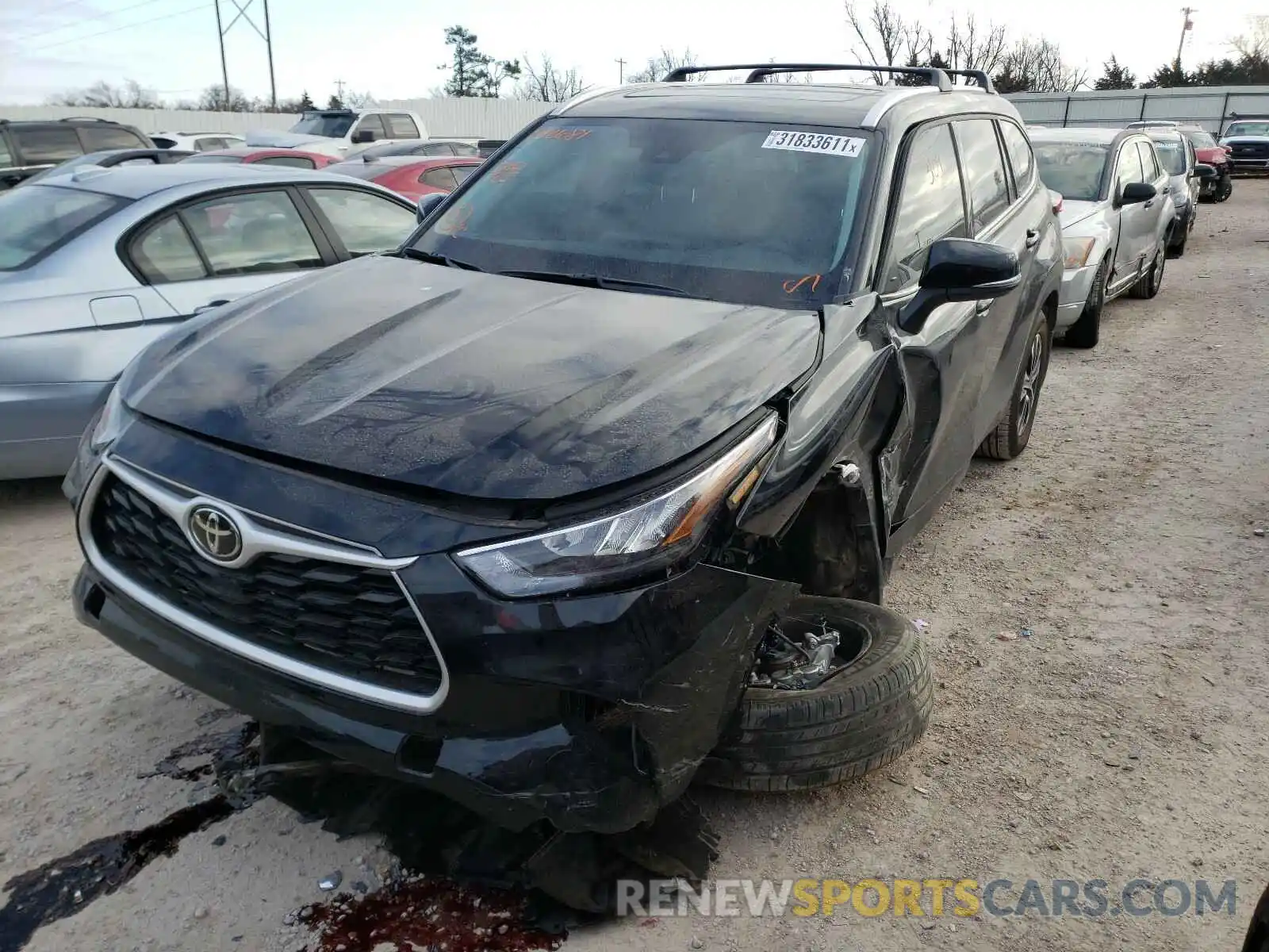 2 Photograph of a damaged car 5TDGZRAH2LS512681 TOYOTA HIGHLANDER 2020