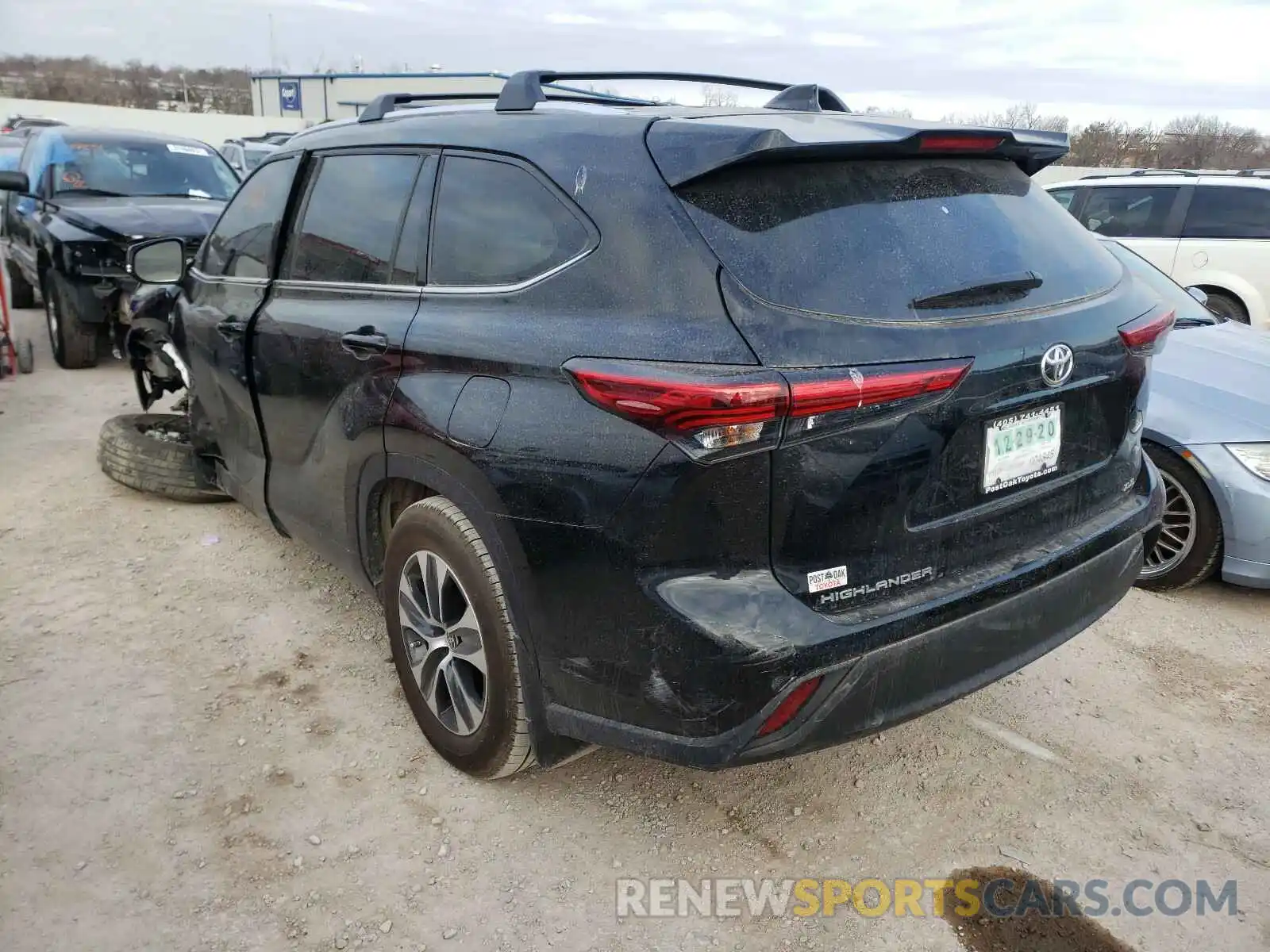 3 Photograph of a damaged car 5TDGZRAH2LS512681 TOYOTA HIGHLANDER 2020