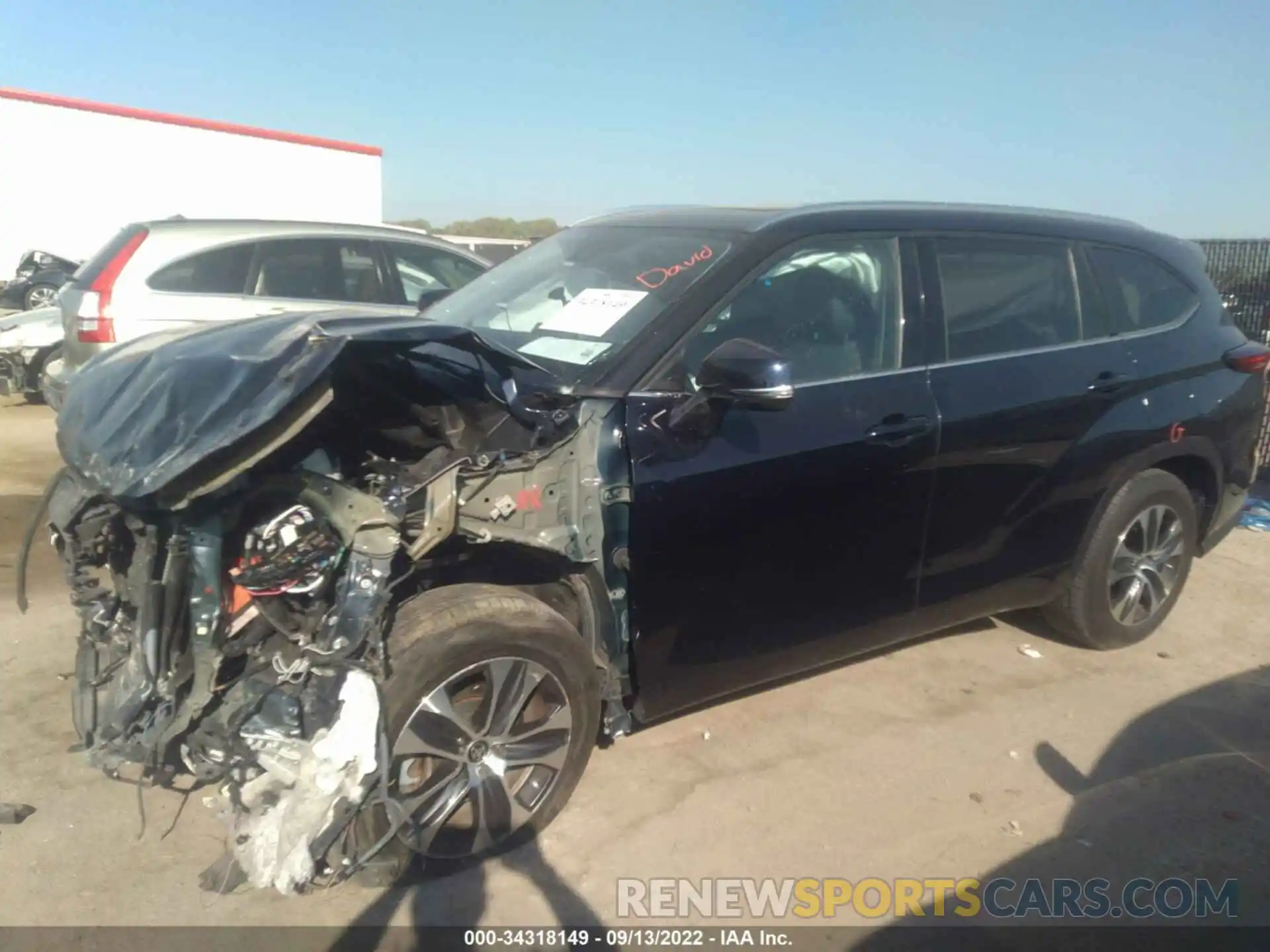 2 Photograph of a damaged car 5TDGZRAH3LS006146 TOYOTA HIGHLANDER 2020