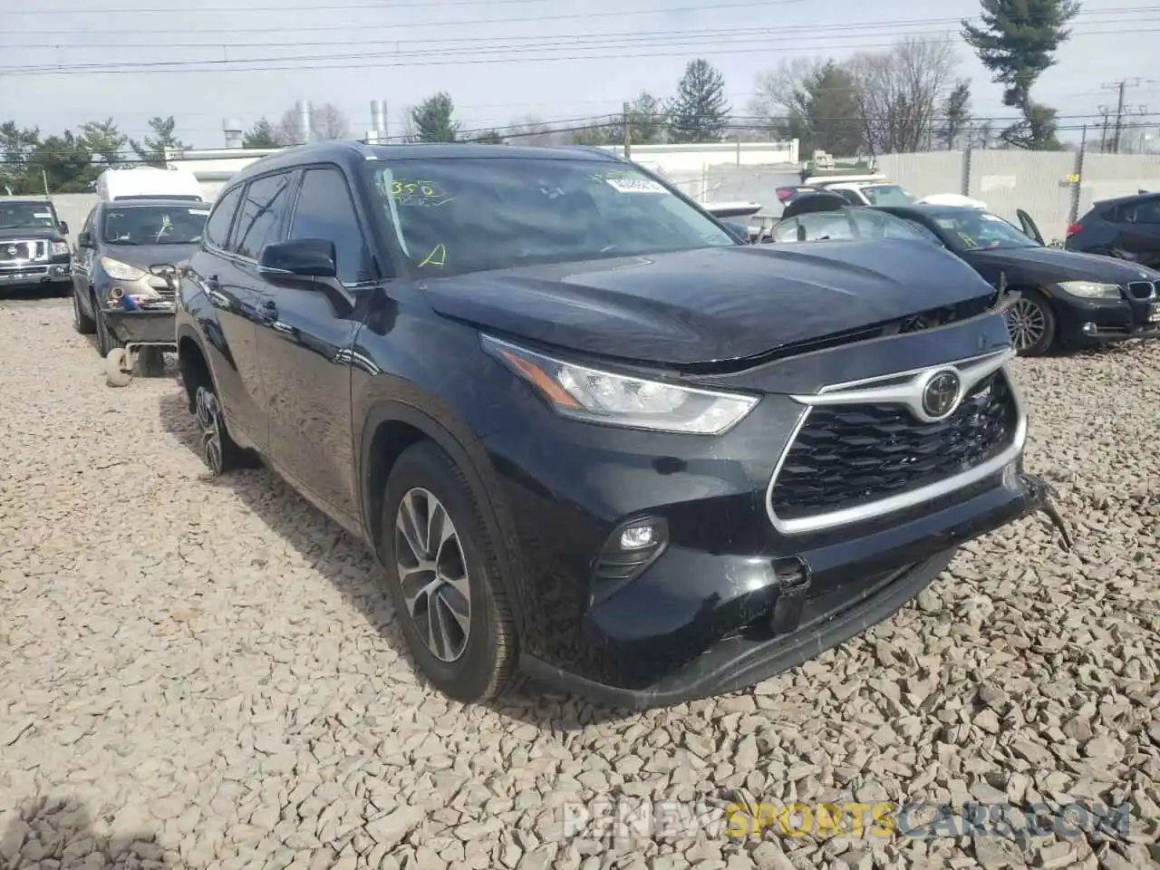 1 Photograph of a damaged car 5TDGZRAH3LS008091 TOYOTA HIGHLANDER 2020