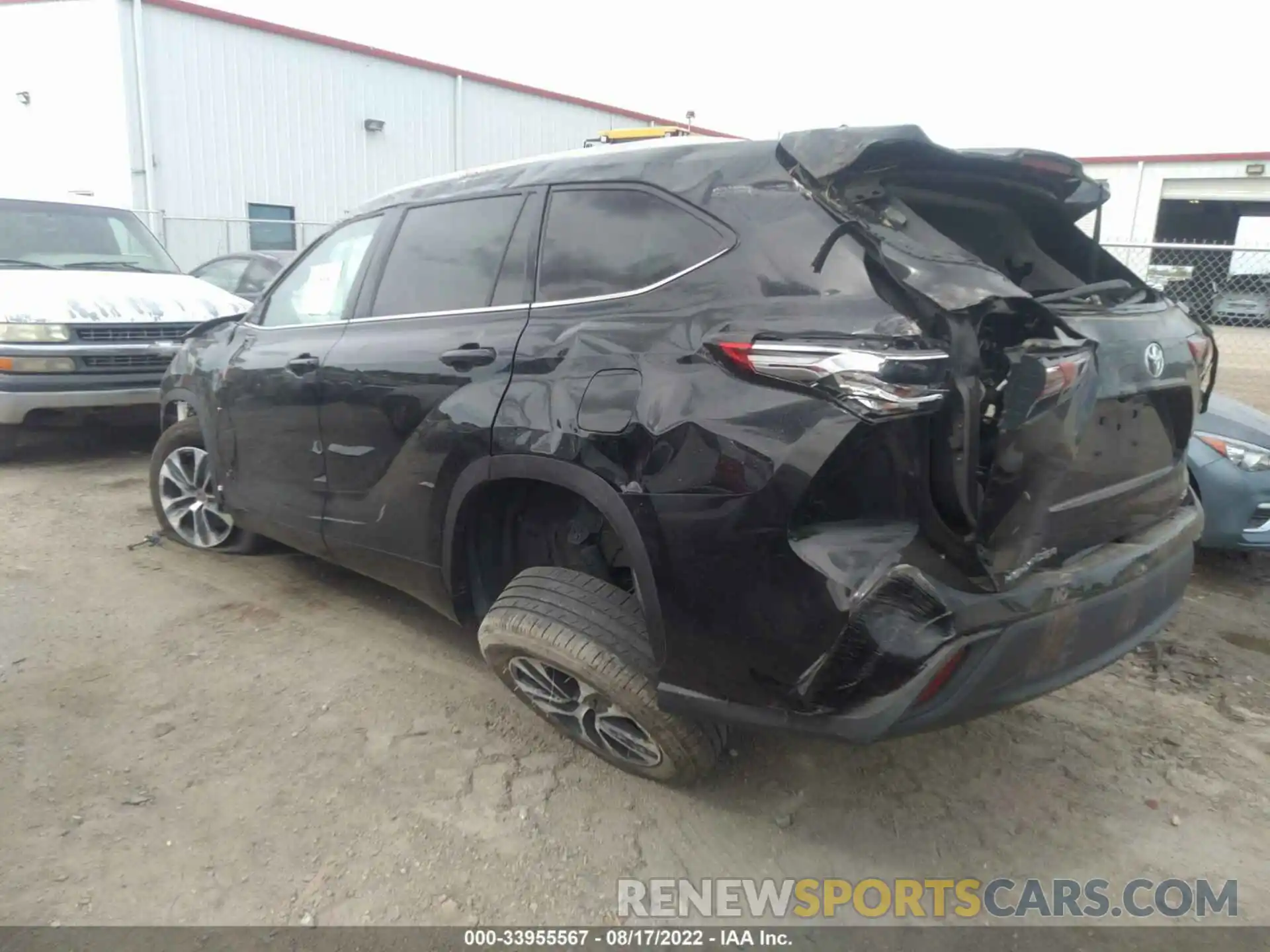 3 Photograph of a damaged car 5TDGZRAH3LS502886 TOYOTA HIGHLANDER 2020