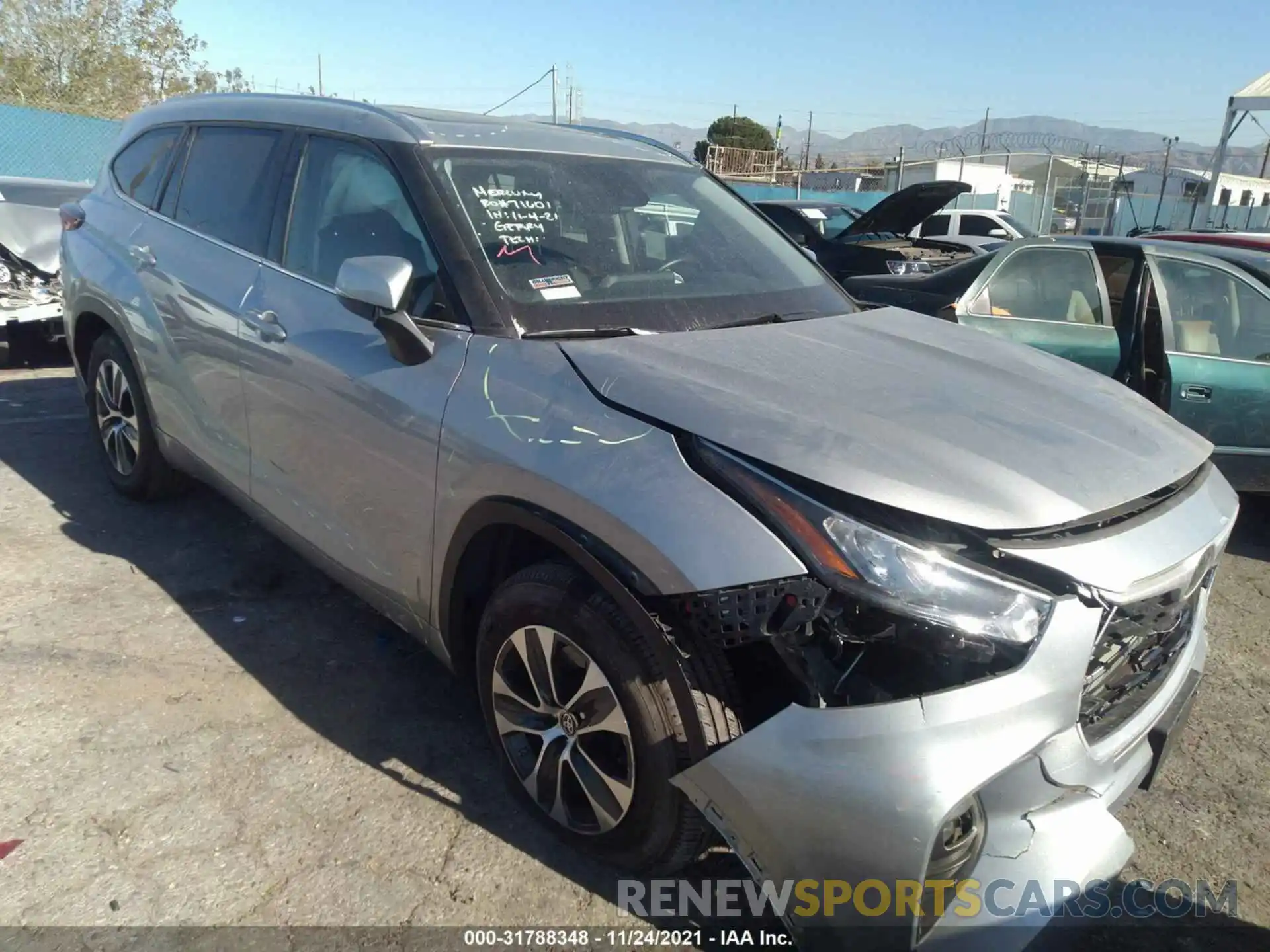 1 Photograph of a damaged car 5TDGZRAH3LS505190 TOYOTA HIGHLANDER 2020