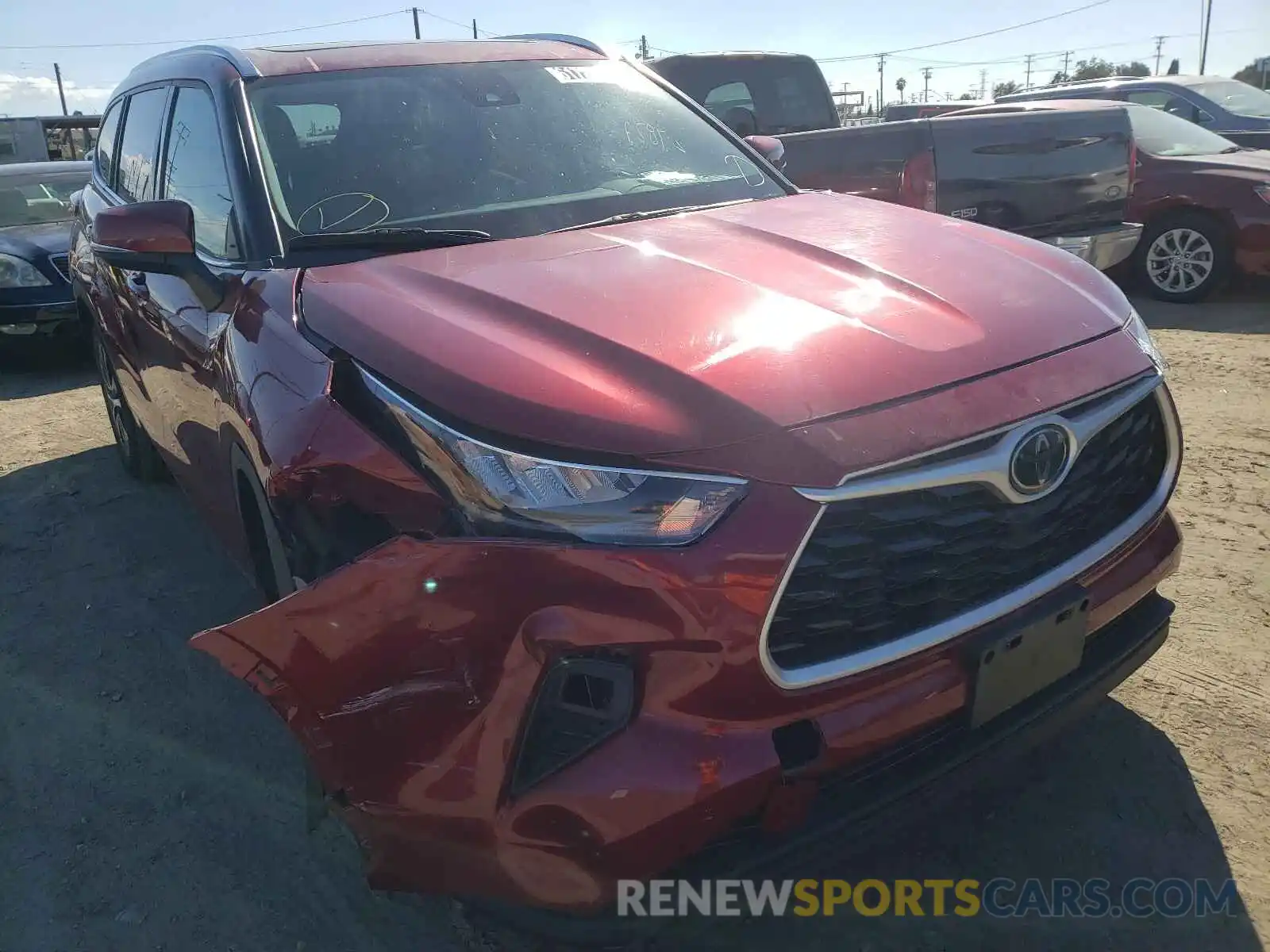 1 Photograph of a damaged car 5TDGZRAH4LS005099 TOYOTA HIGHLANDER 2020