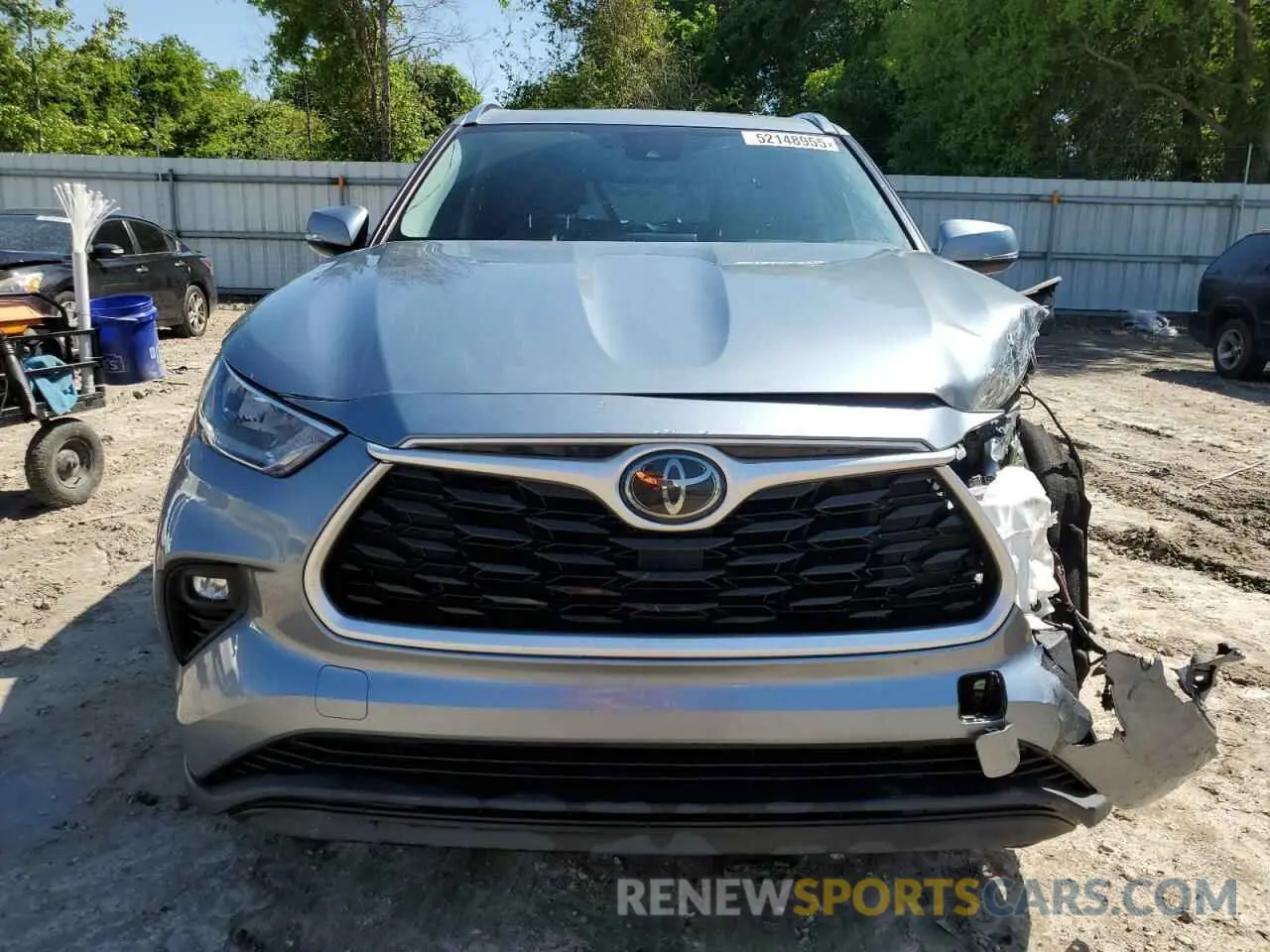 5 Photograph of a damaged car 5TDGZRAH4LS007872 TOYOTA HIGHLANDER 2020