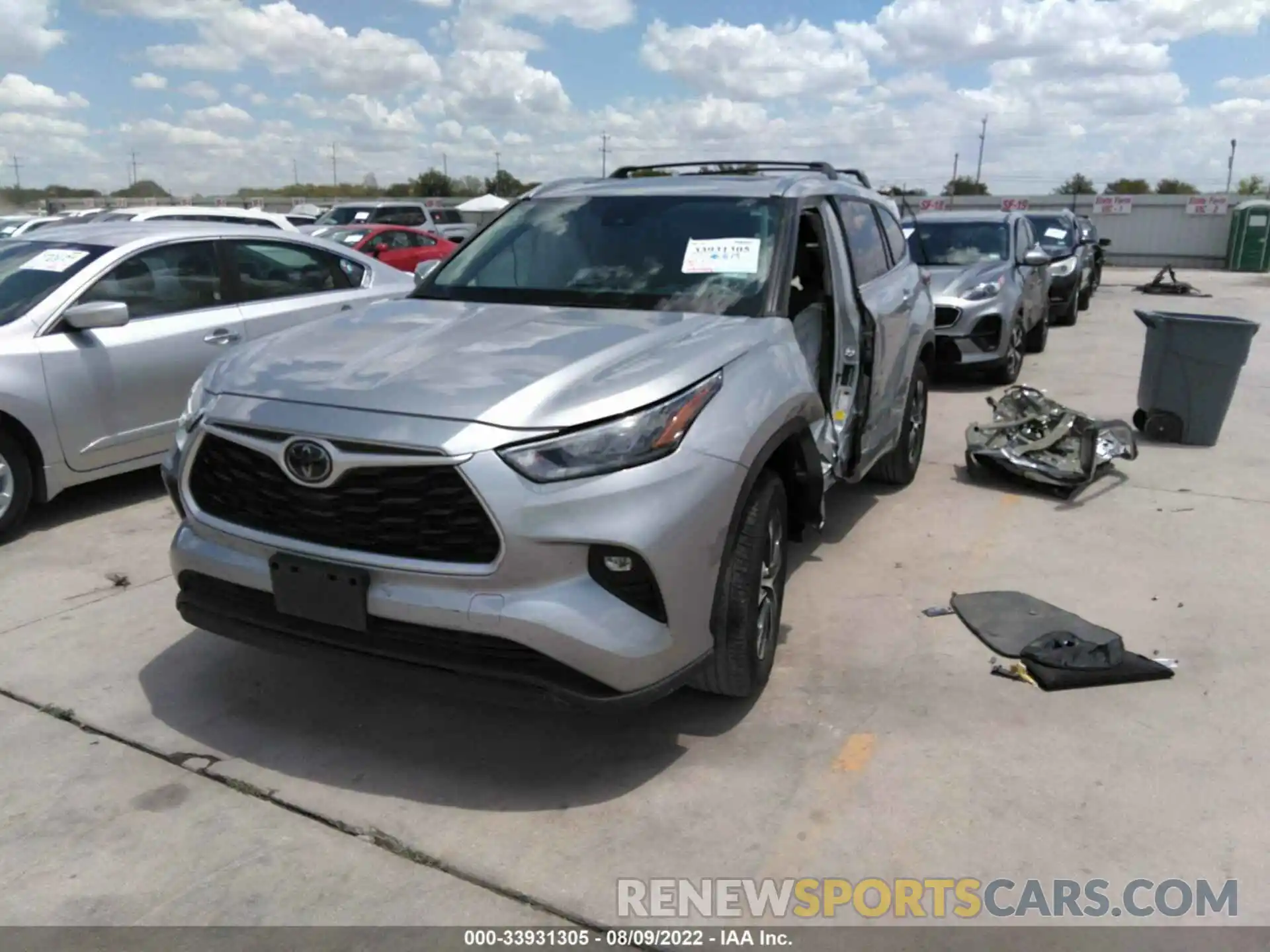 2 Photograph of a damaged car 5TDGZRAH4LS503500 TOYOTA HIGHLANDER 2020