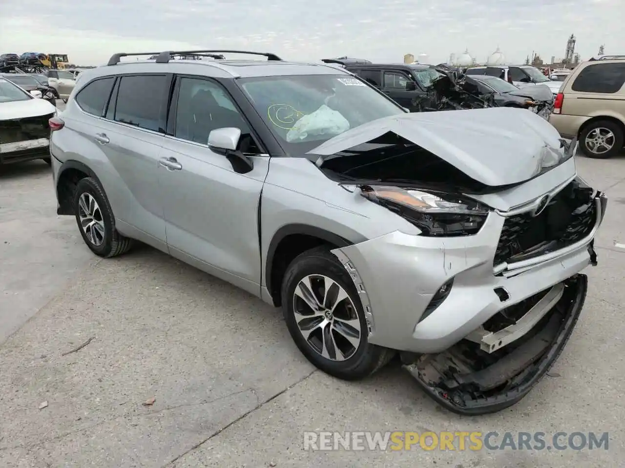 1 Photograph of a damaged car 5TDGZRAH4LS503786 TOYOTA HIGHLANDER 2020