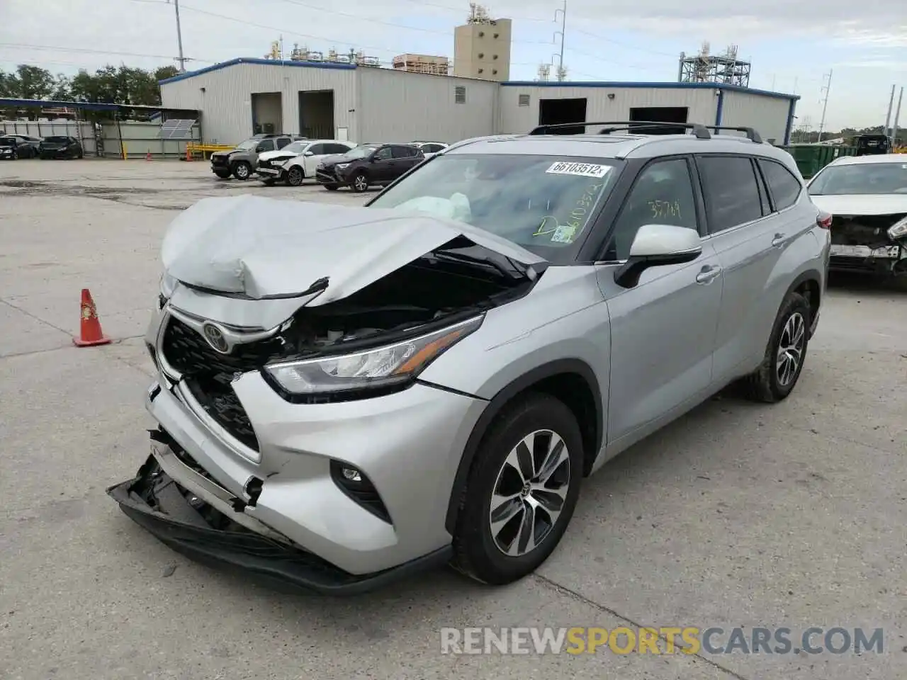 2 Photograph of a damaged car 5TDGZRAH4LS503786 TOYOTA HIGHLANDER 2020