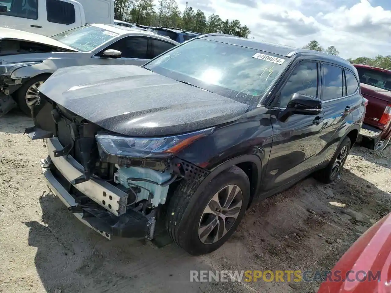 1 Photograph of a damaged car 5TDGZRAH5LS023045 TOYOTA HIGHLANDER 2020