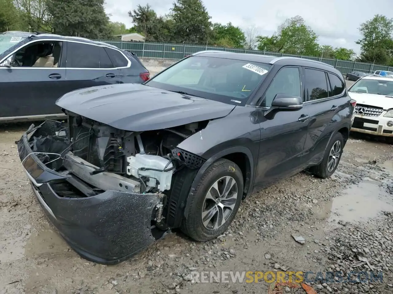 1 Photograph of a damaged car 5TDGZRAH5LS507622 TOYOTA HIGHLANDER 2020