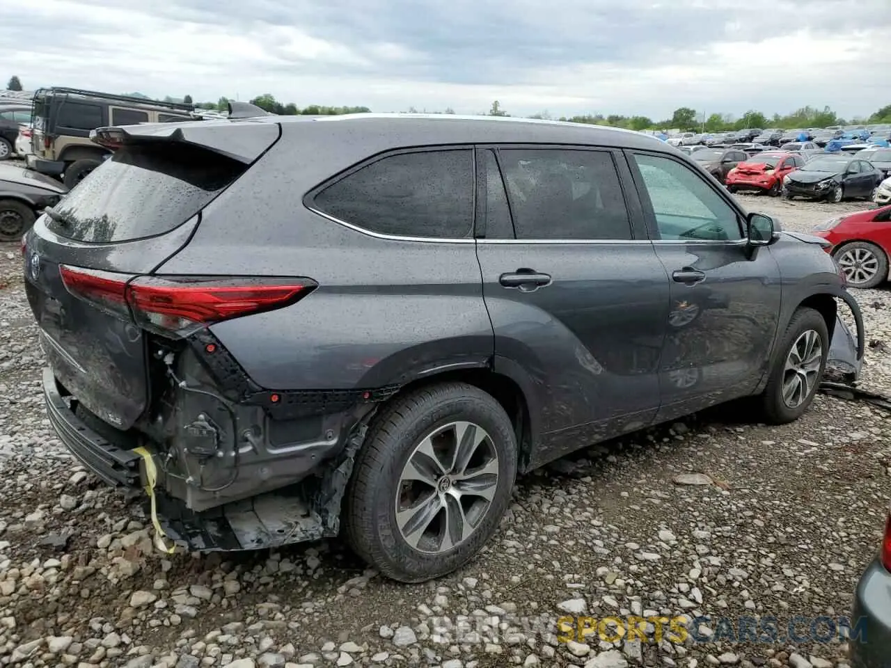 3 Photograph of a damaged car 5TDGZRAH5LS507622 TOYOTA HIGHLANDER 2020