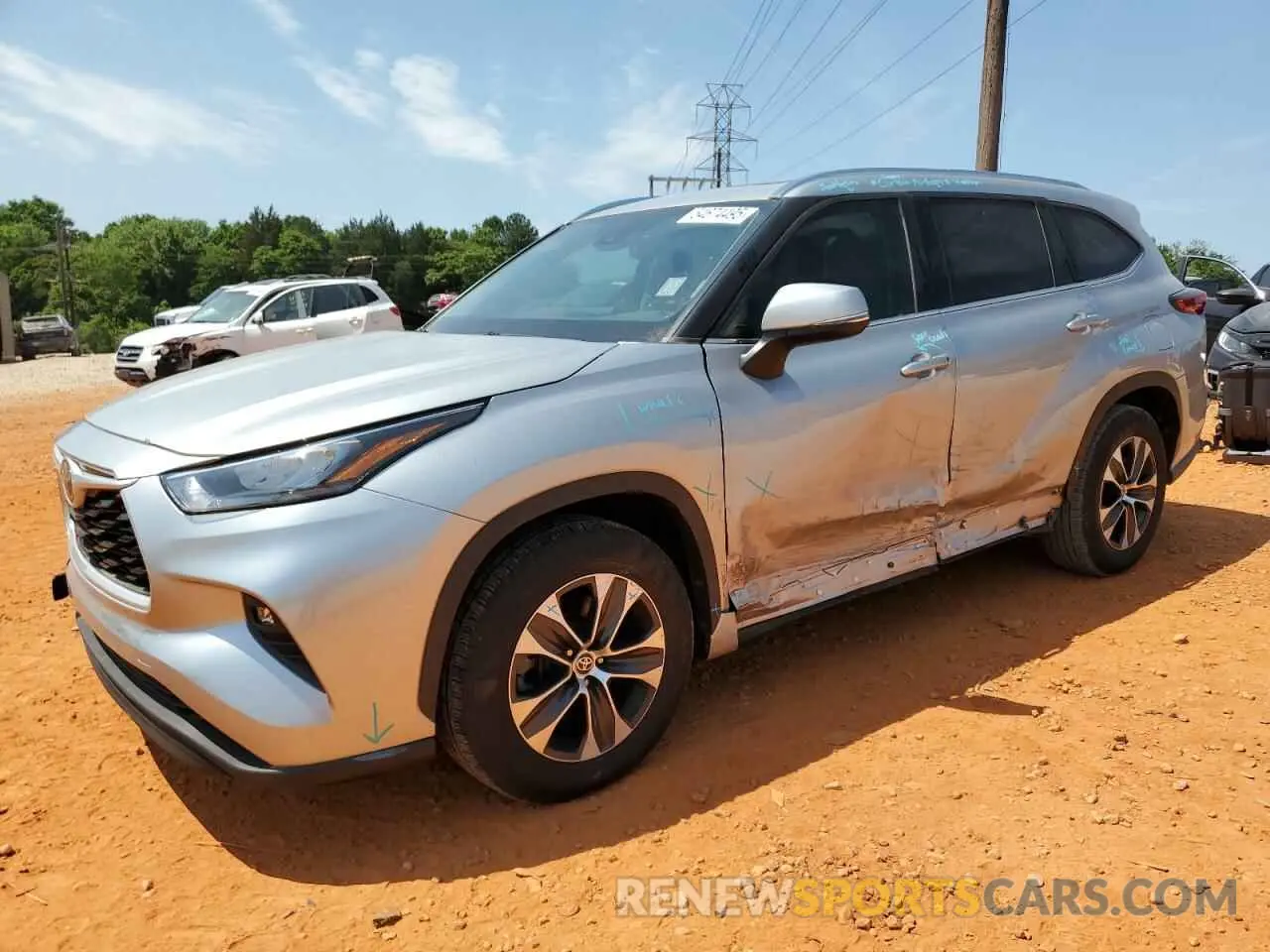 1 Photograph of a damaged car 5TDGZRAH6LS501683 TOYOTA HIGHLANDER 2020
