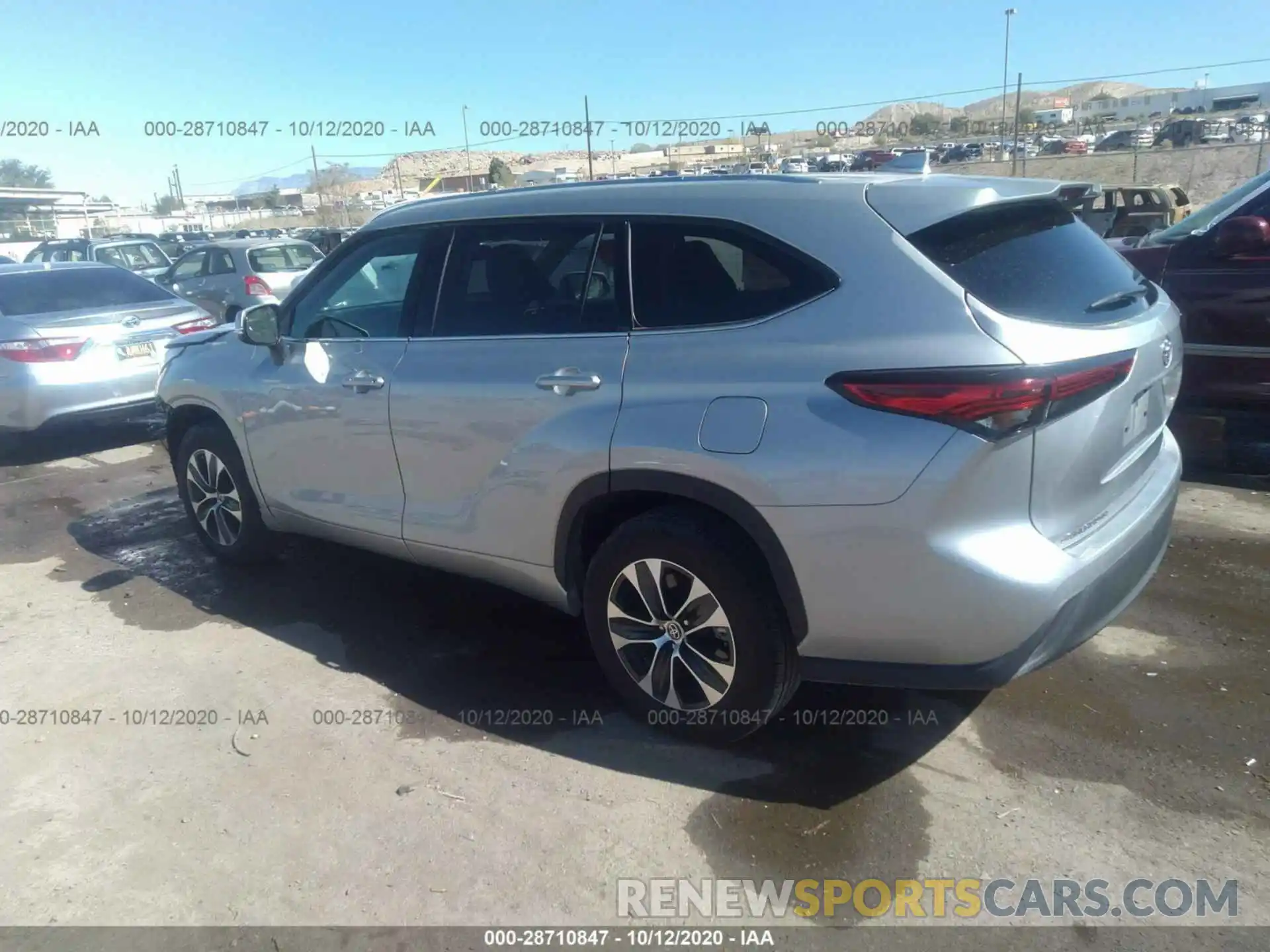 3 Photograph of a damaged car 5TDGZRAH6LS505619 TOYOTA HIGHLANDER 2020