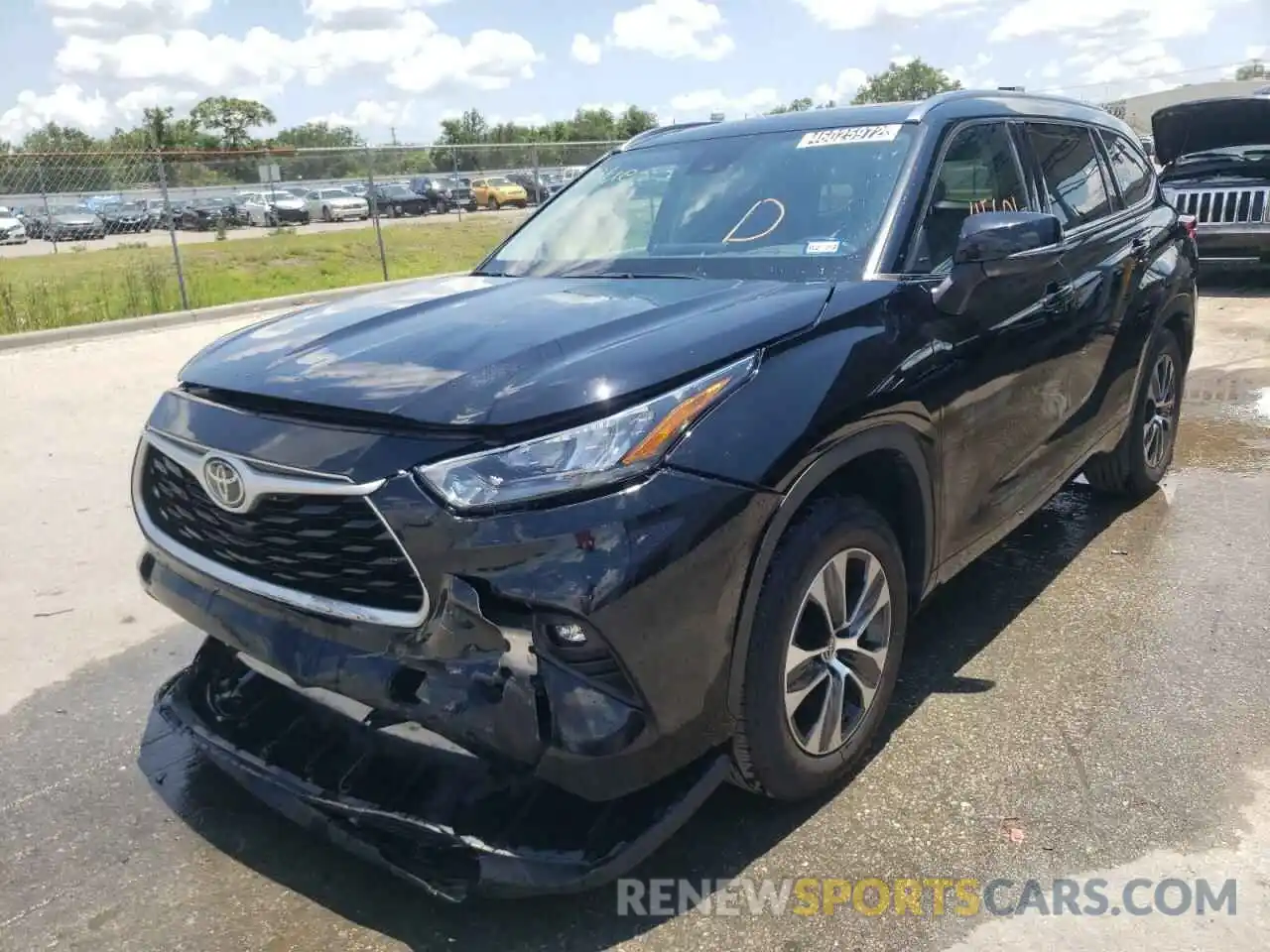 2 Photograph of a damaged car 5TDGZRAH6LS506043 TOYOTA HIGHLANDER 2020