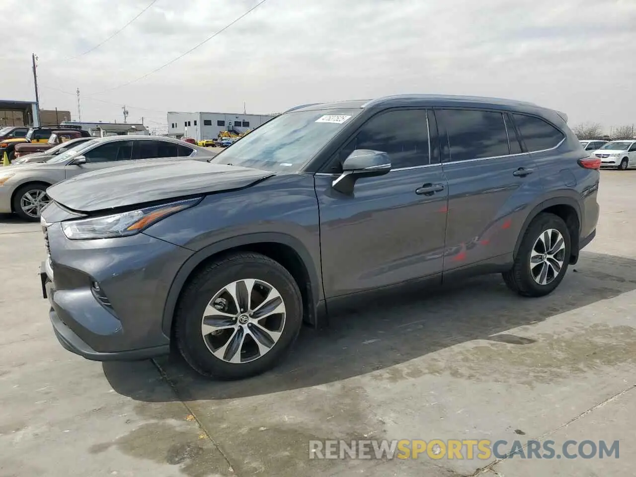 1 Photograph of a damaged car 5TDGZRAH7LS013584 TOYOTA HIGHLANDER 2020