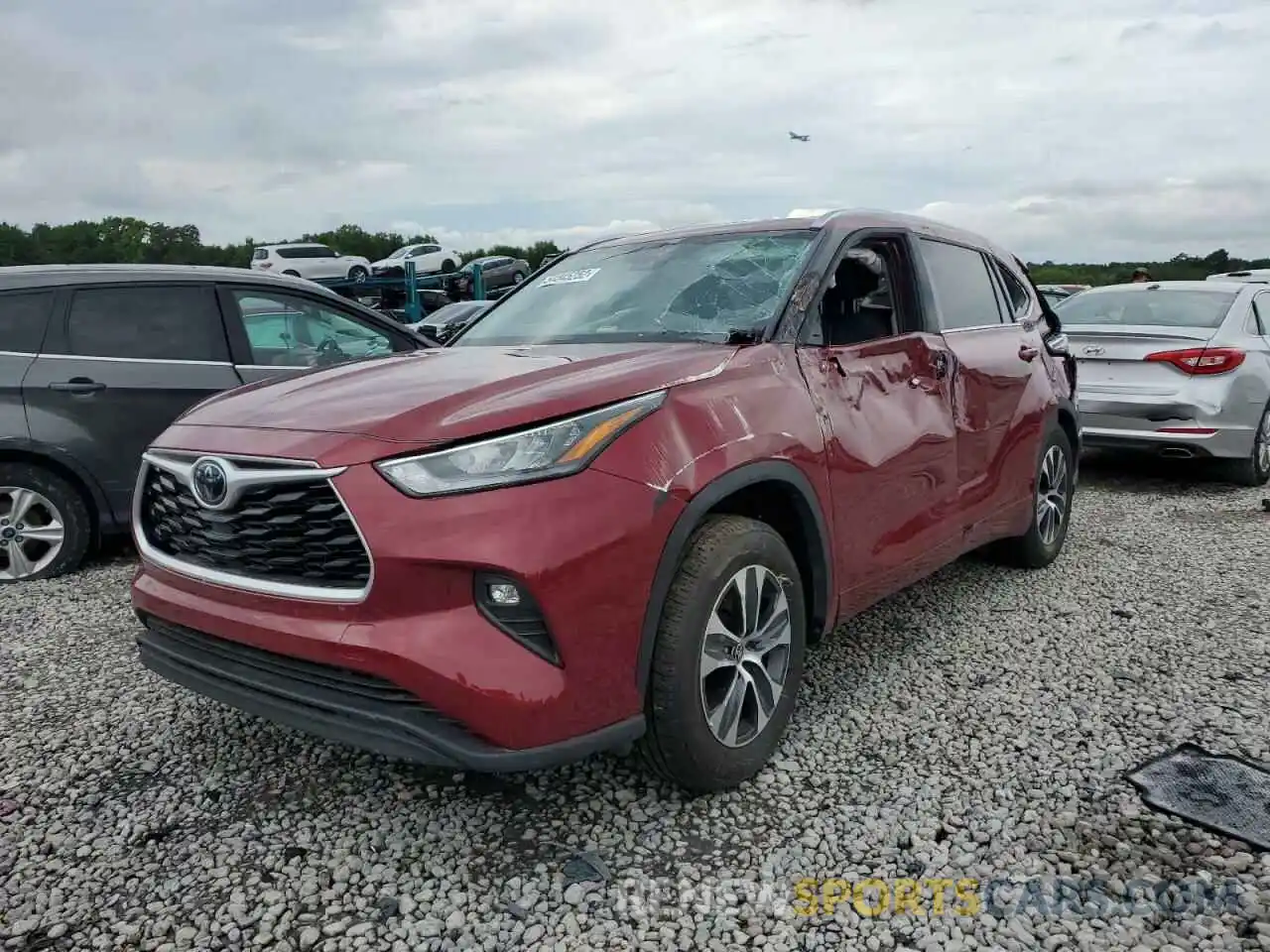 2 Photograph of a damaged car 5TDGZRAH7LS513132 TOYOTA HIGHLANDER 2020