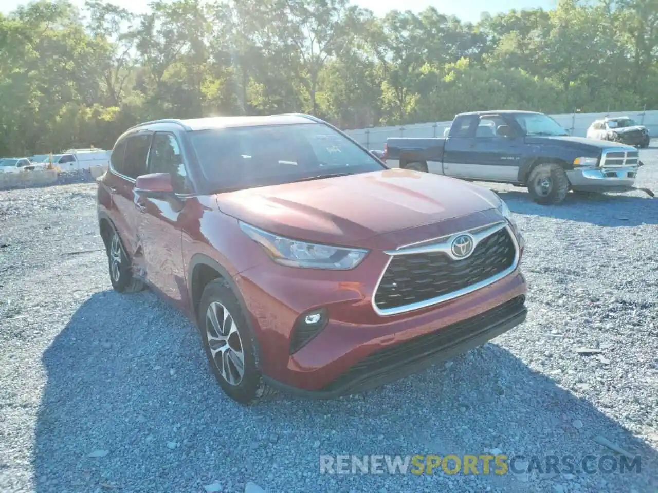 1 Photograph of a damaged car 5TDGZRAH7LS514085 TOYOTA HIGHLANDER 2020