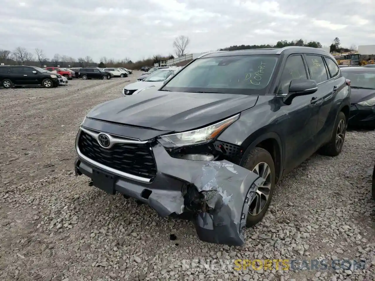 2 Photograph of a damaged car 5TDGZRAH8LS006501 TOYOTA HIGHLANDER 2020