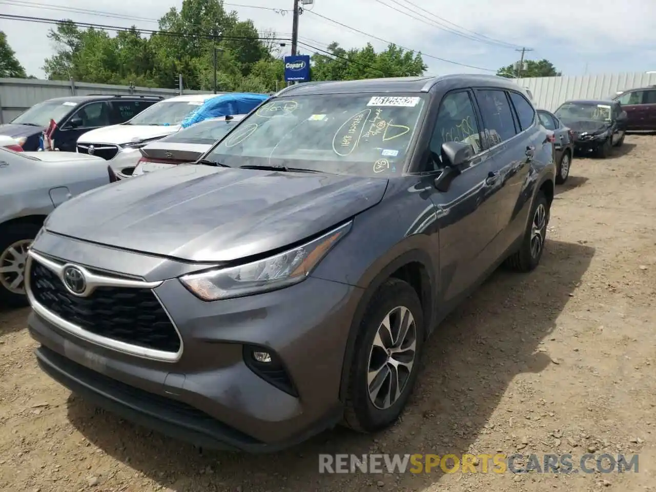 2 Photograph of a damaged car 5TDGZRAH8LS009849 TOYOTA HIGHLANDER 2020