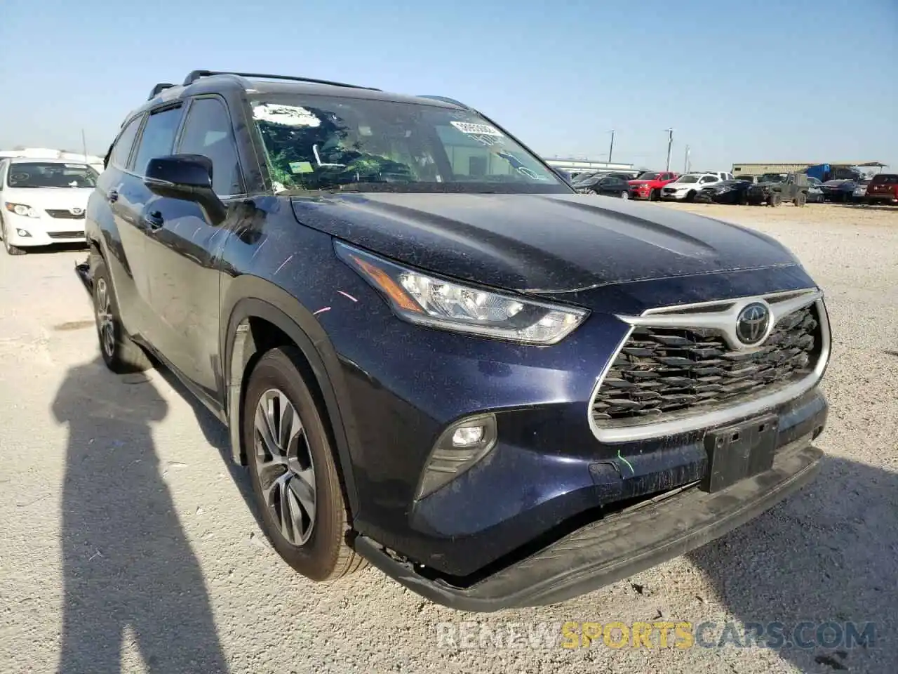 1 Photograph of a damaged car 5TDGZRAH8LS014212 TOYOTA HIGHLANDER 2020