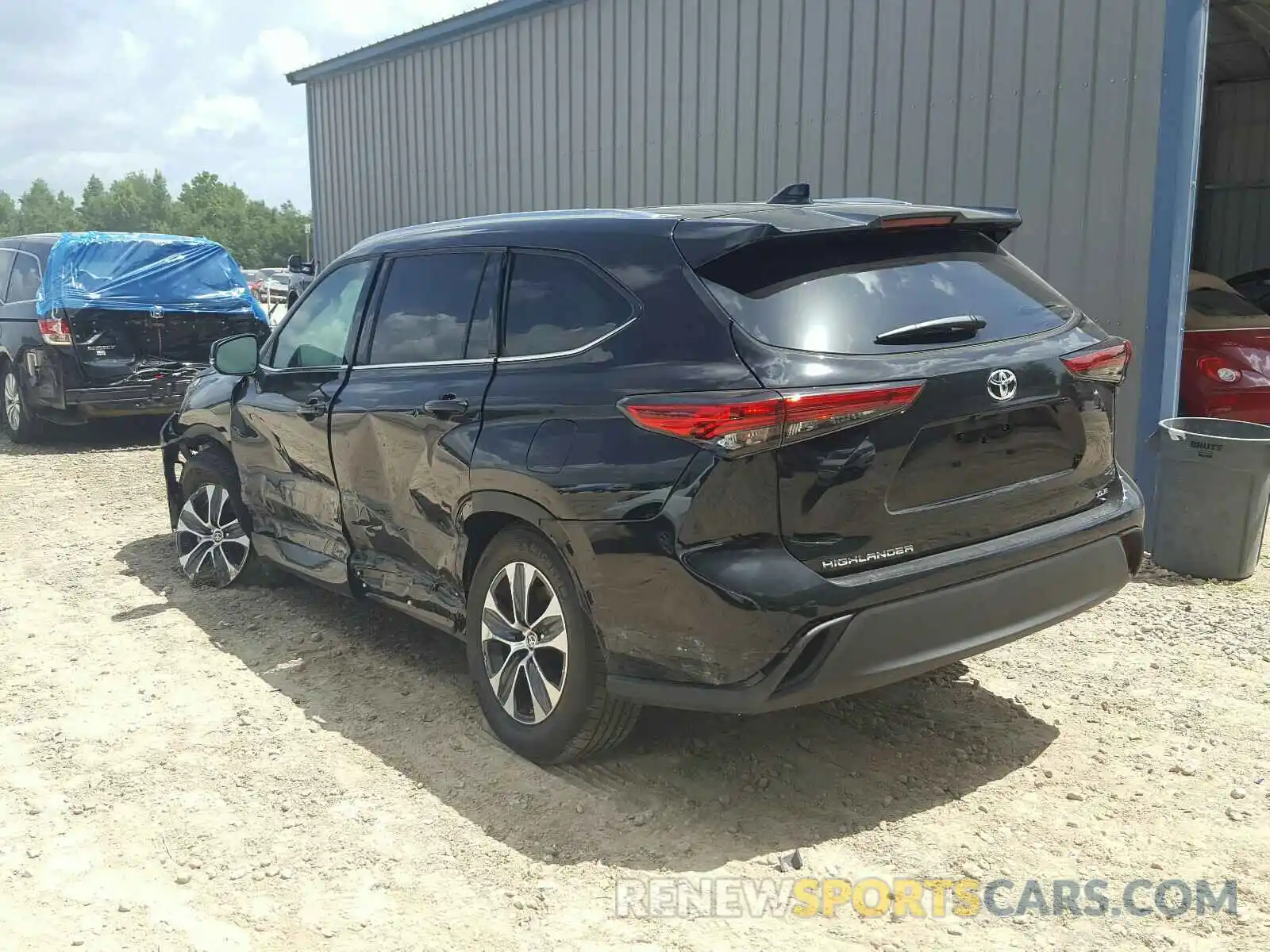 3 Photograph of a damaged car 5TDGZRAH8LS505492 TOYOTA HIGHLANDER 2020