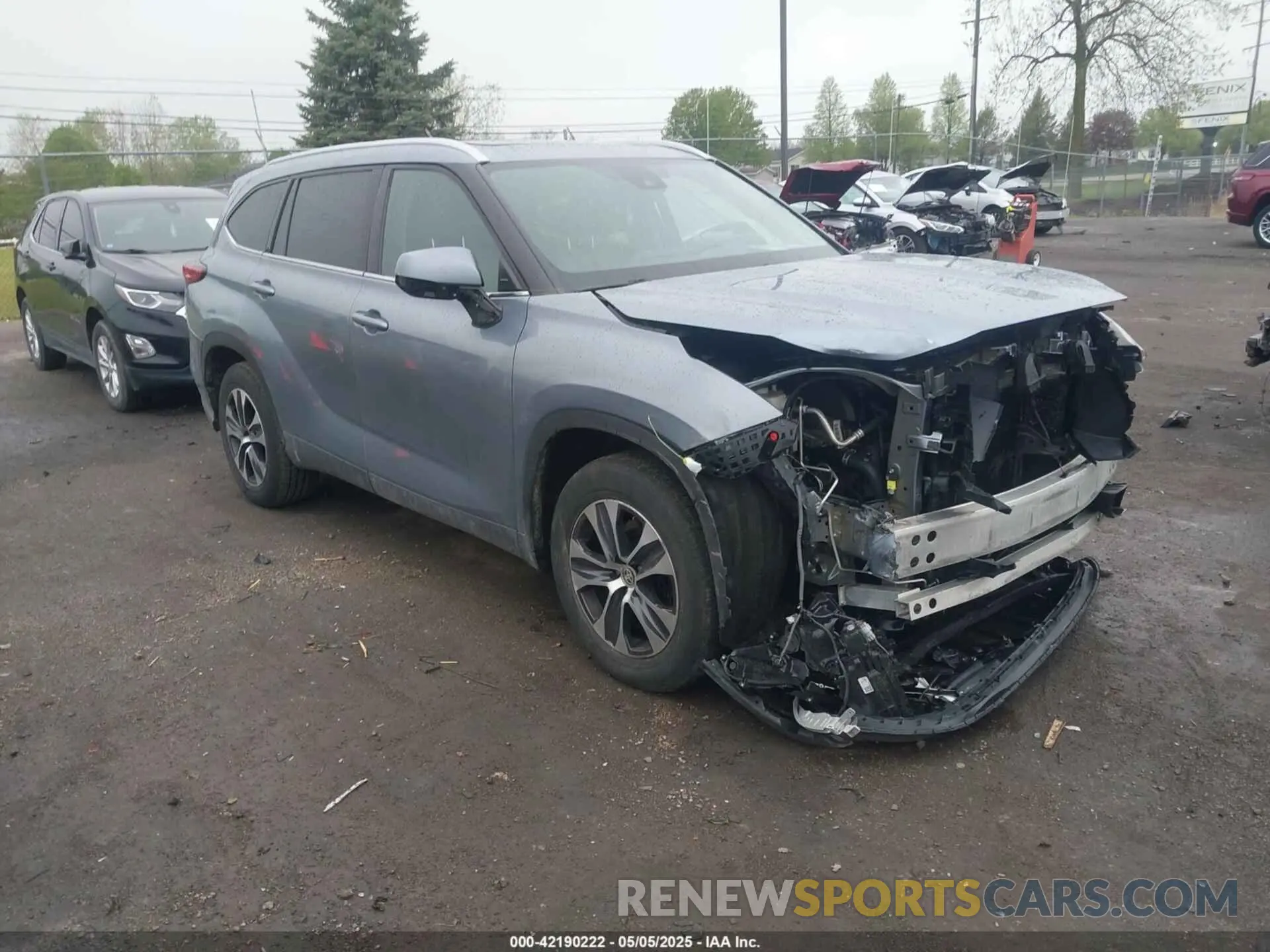 1 Photograph of a damaged car 5TDGZRAHXLS011098 TOYOTA HIGHLANDER 2020