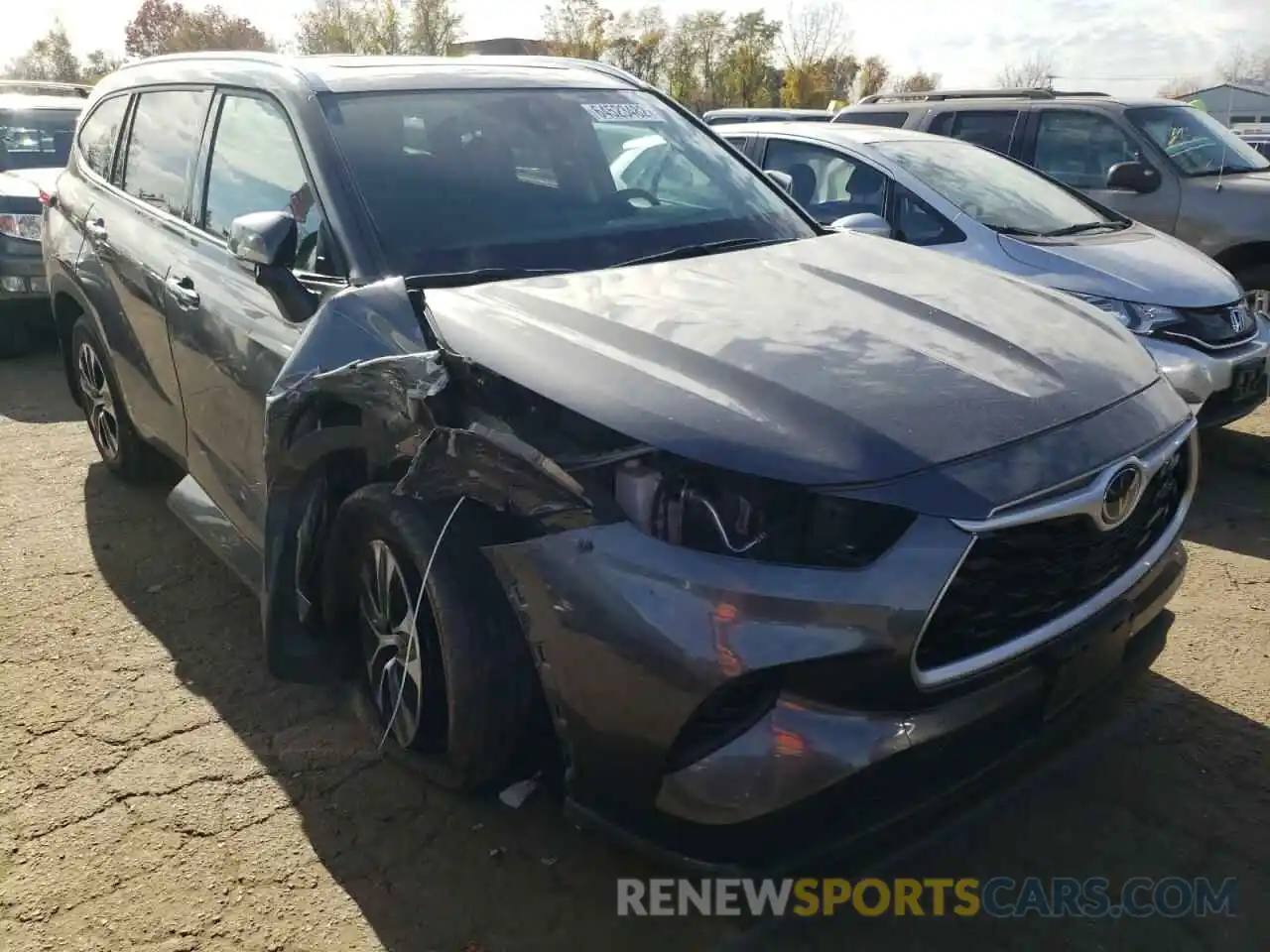 1 Photograph of a damaged car 5TDGZRBH0LS007348 TOYOTA HIGHLANDER 2020