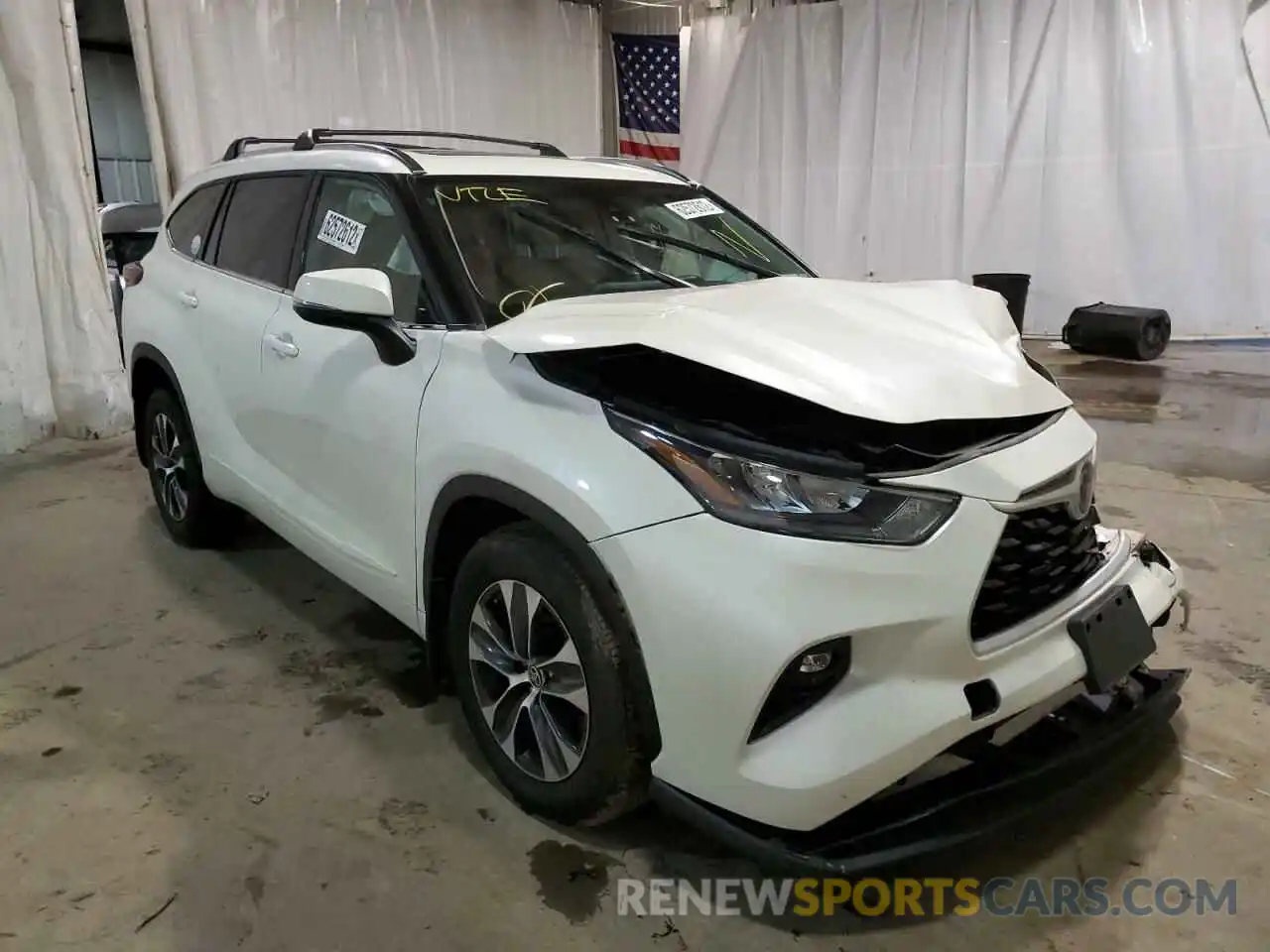 1 Photograph of a damaged car 5TDGZRBH0LS505436 TOYOTA HIGHLANDER 2020