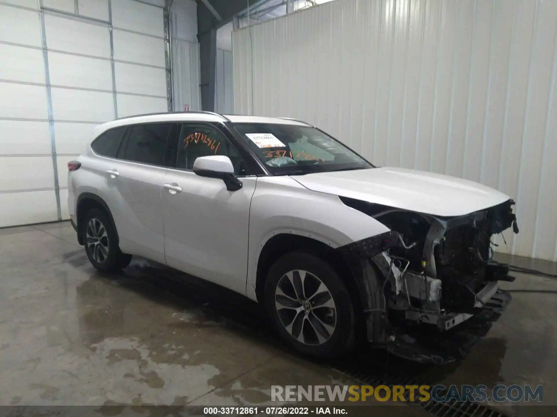 1 Photograph of a damaged car 5TDGZRBH0LS514265 TOYOTA HIGHLANDER 2020