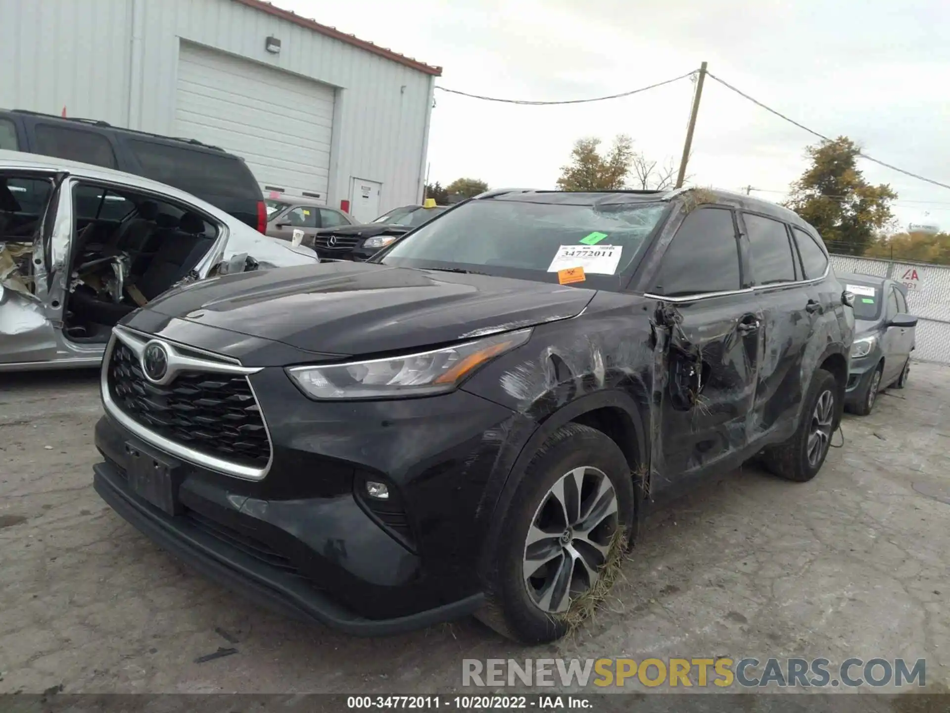 2 Photograph of a damaged car 5TDGZRBH0LS520793 TOYOTA HIGHLANDER 2020