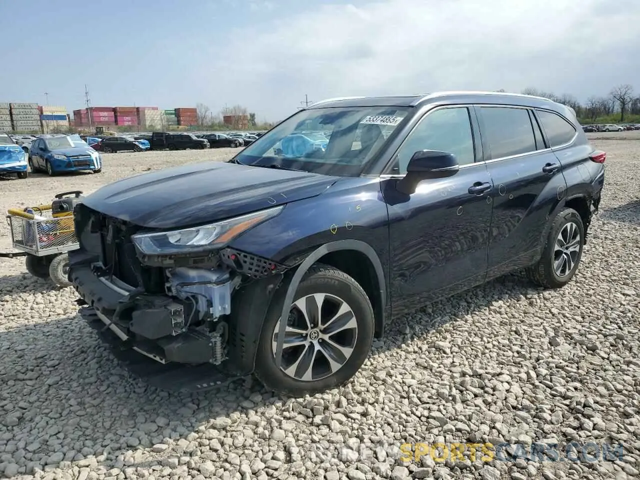 1 Photograph of a damaged car 5TDGZRBH1LS003373 TOYOTA HIGHLANDER 2020