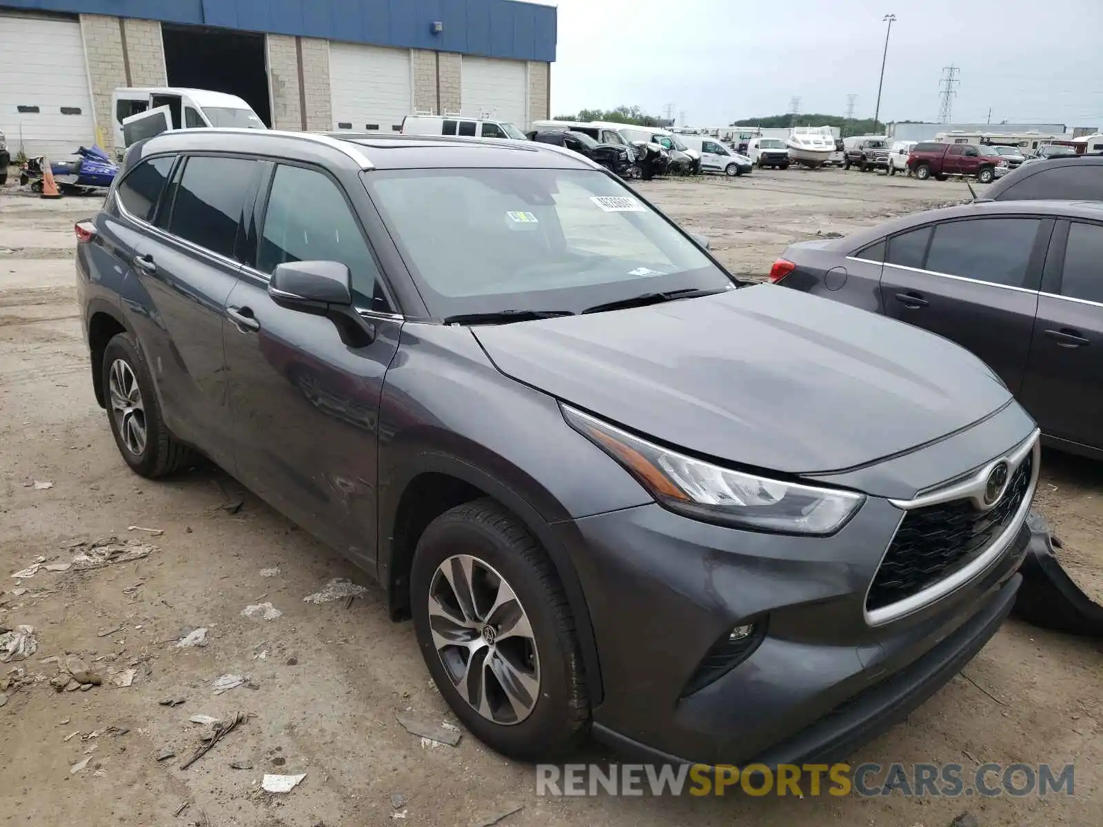 1 Photograph of a damaged car 5TDGZRBH1LS013613 TOYOTA HIGHLANDER 2020