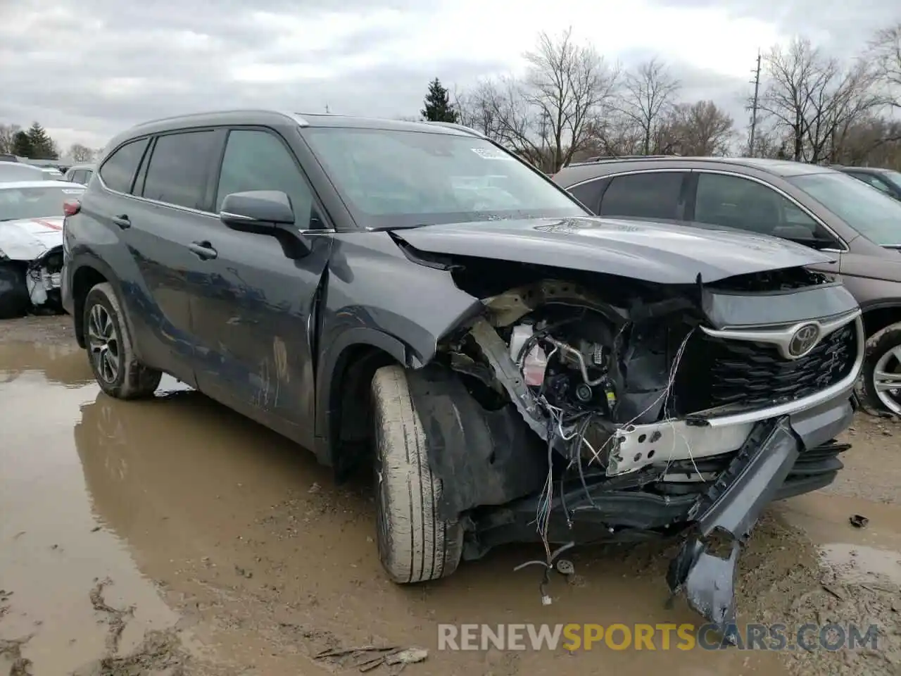 1 Photograph of a damaged car 5TDGZRBH1LS037670 TOYOTA HIGHLANDER 2020