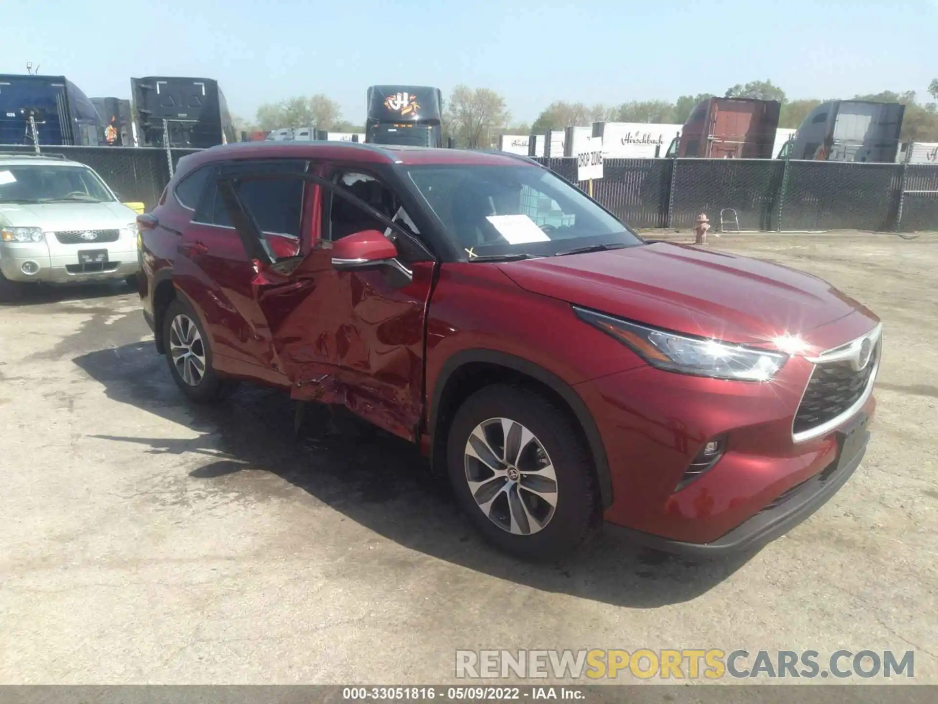 1 Photograph of a damaged car 5TDGZRBH1LS040651 TOYOTA HIGHLANDER 2020