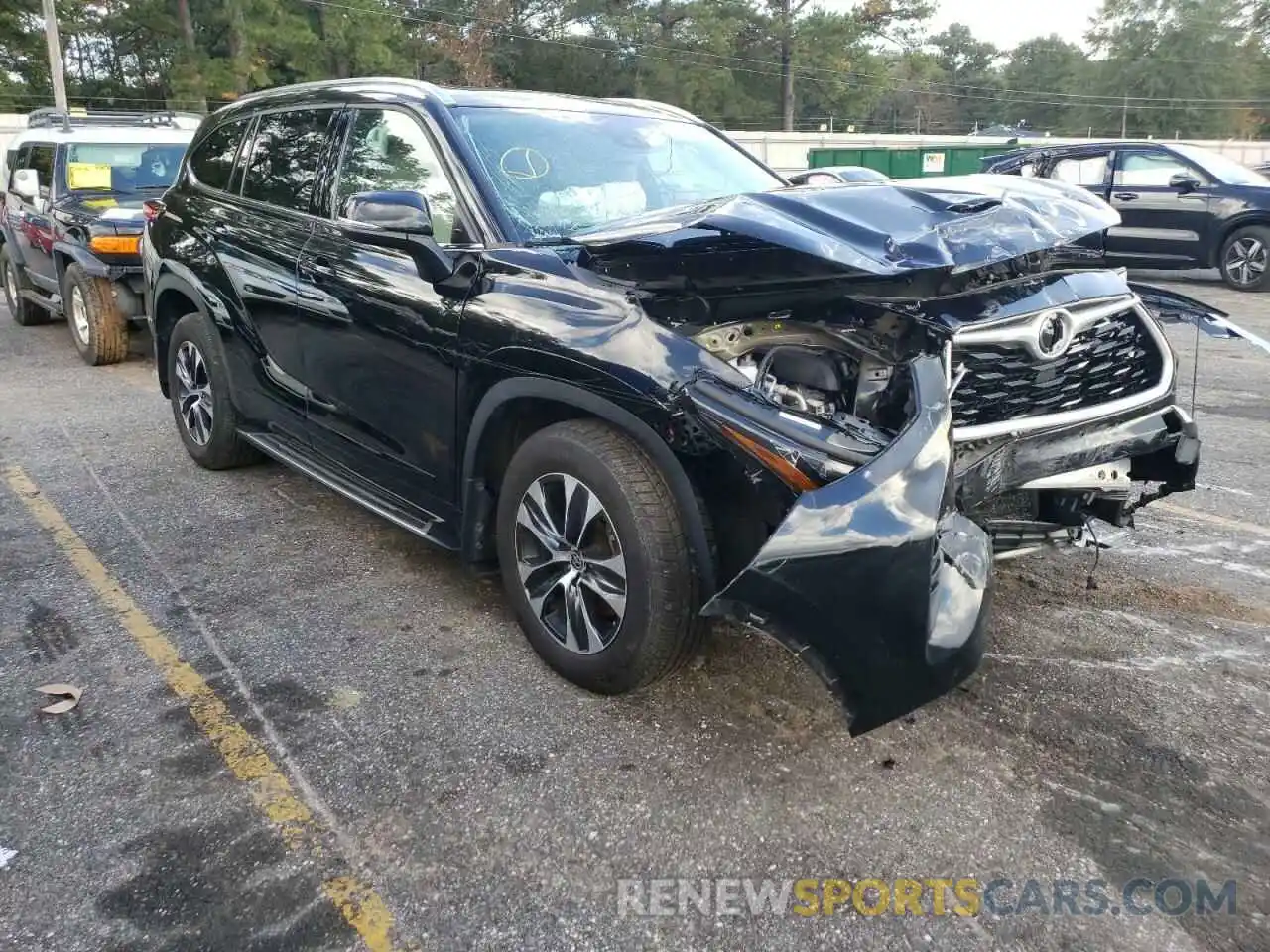 1 Photograph of a damaged car 5TDGZRBH1LS516283 TOYOTA HIGHLANDER 2020