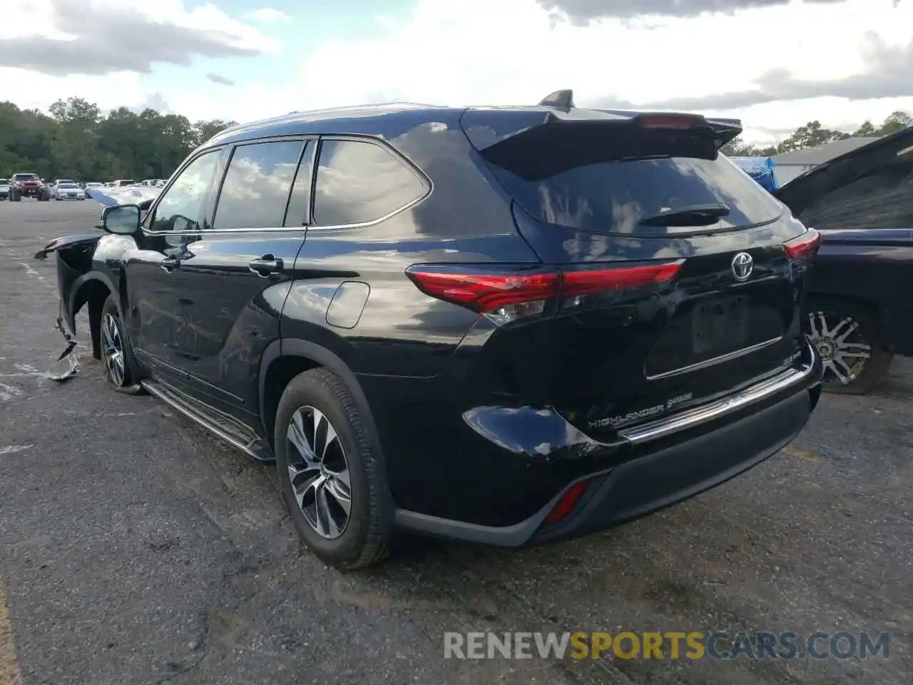 3 Photograph of a damaged car 5TDGZRBH1LS516283 TOYOTA HIGHLANDER 2020