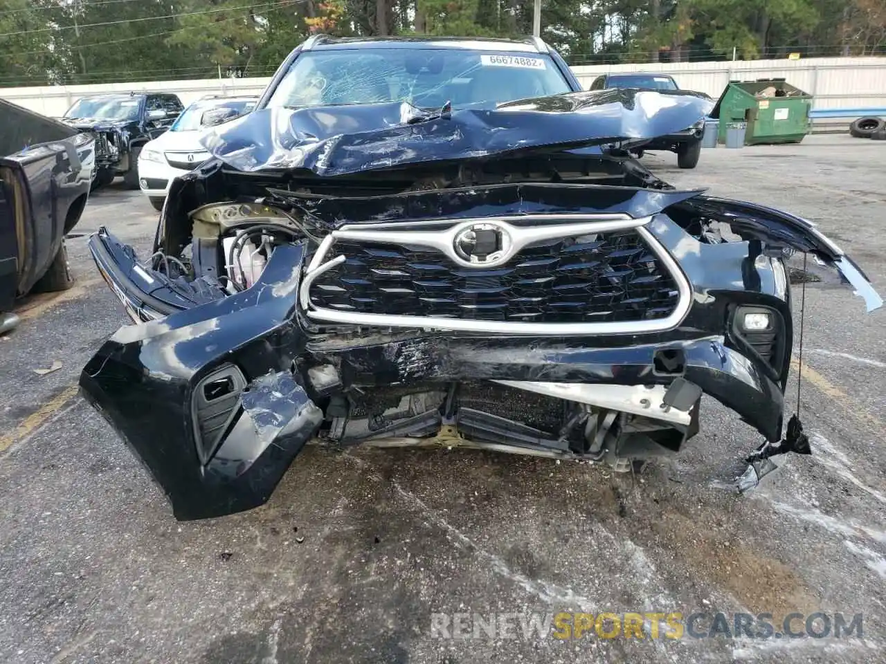 9 Photograph of a damaged car 5TDGZRBH1LS516283 TOYOTA HIGHLANDER 2020