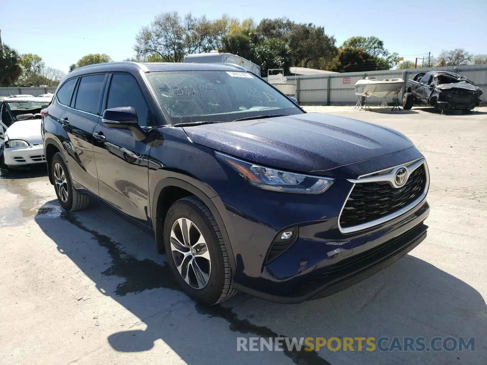 1 Photograph of a damaged car 5TDGZRBH2LS039248 TOYOTA HIGHLANDER 2020